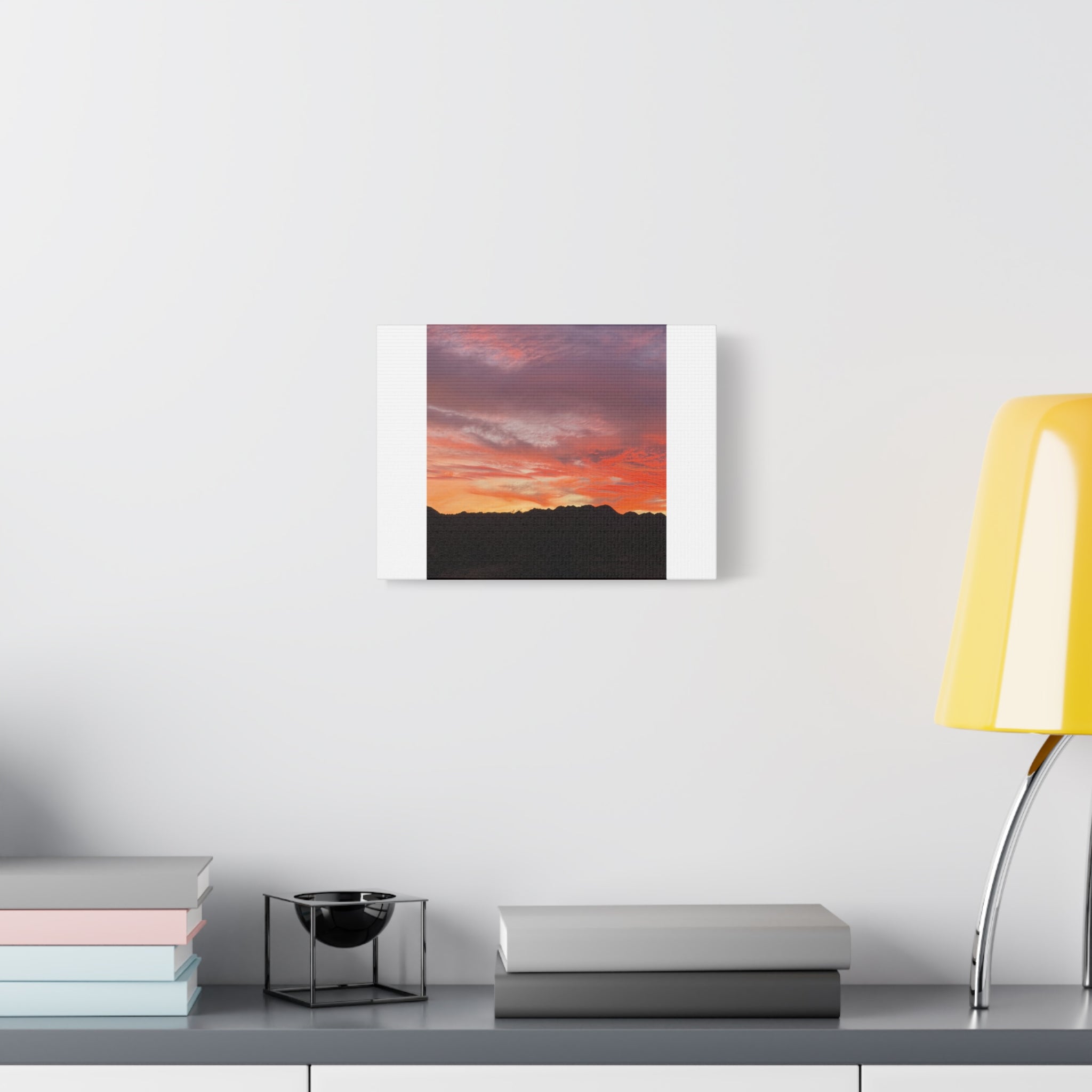 Lavender Desert Twilight Print — Mojave Sunset Mountain Range Wall Art