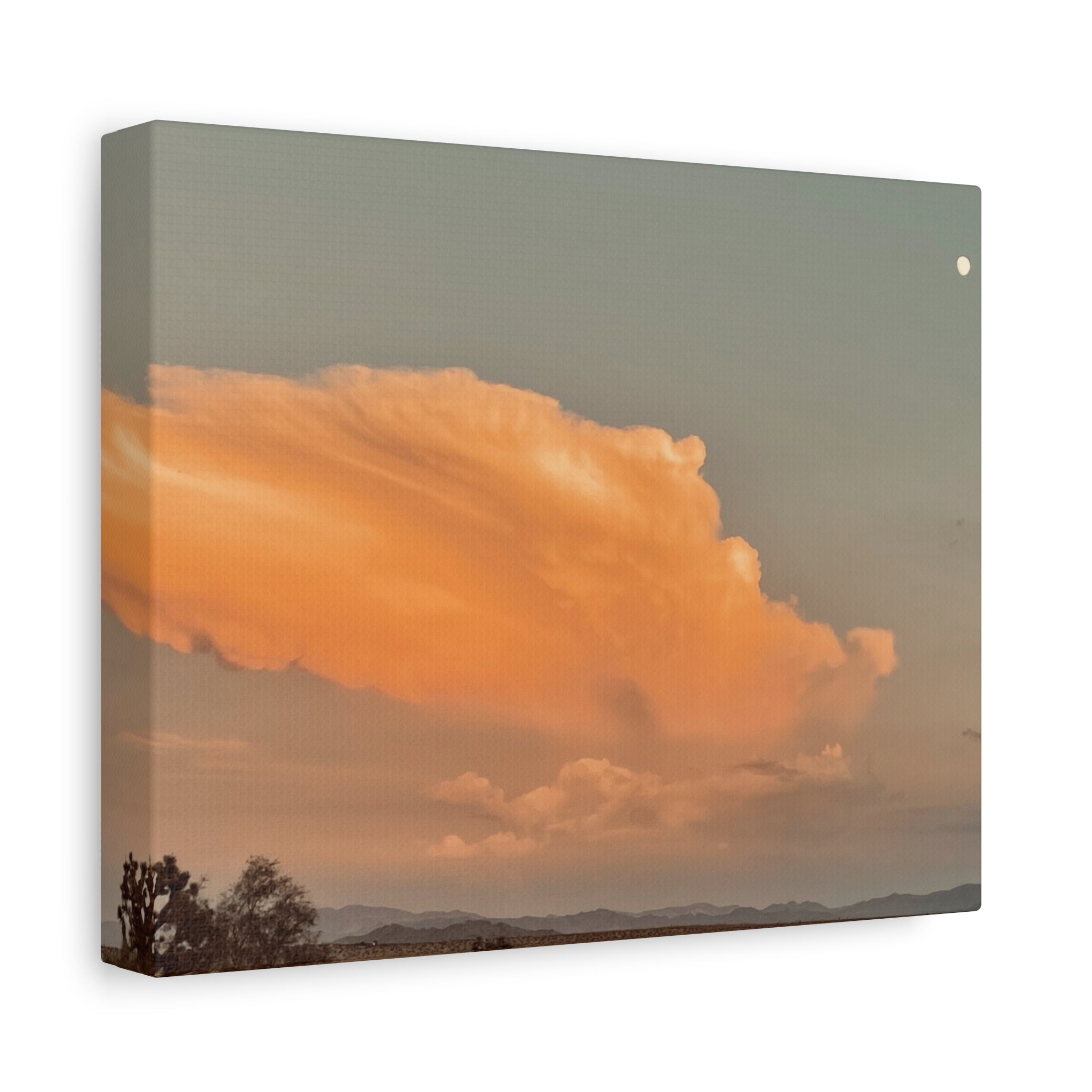 Mojave Thunderhead Wide Landscape Print — Moon Desert Storm Cloud Wall Art