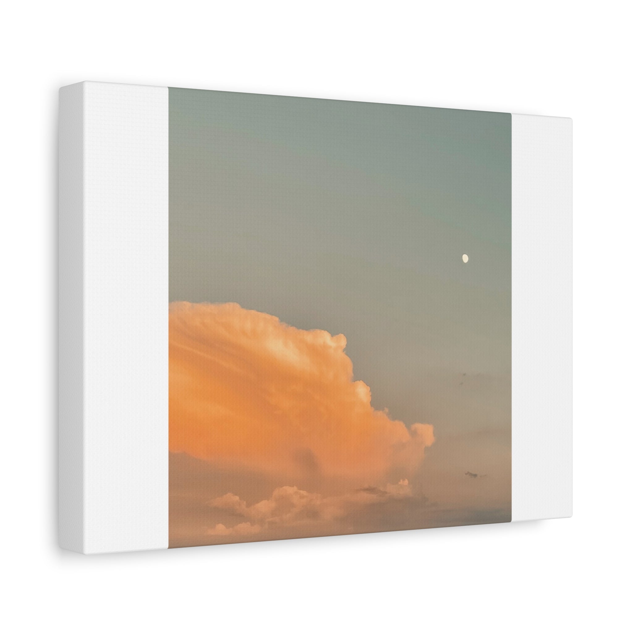 Desert Thunderhead Moonrise Print — Peach Cloud Mojave Sky Wall Art