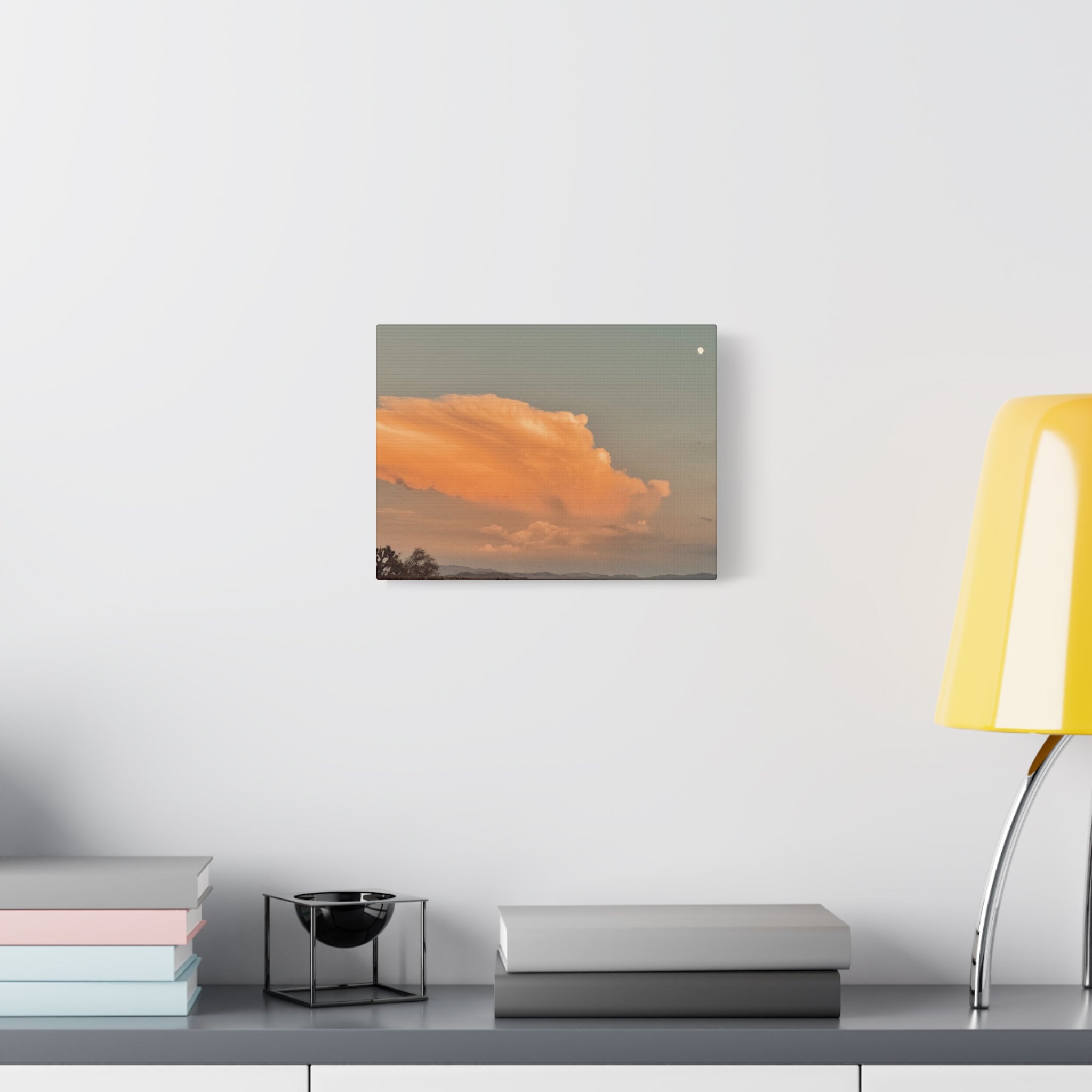 Mojave Thunderhead Wide Landscape Print — Moon Desert Storm Cloud Wall Art