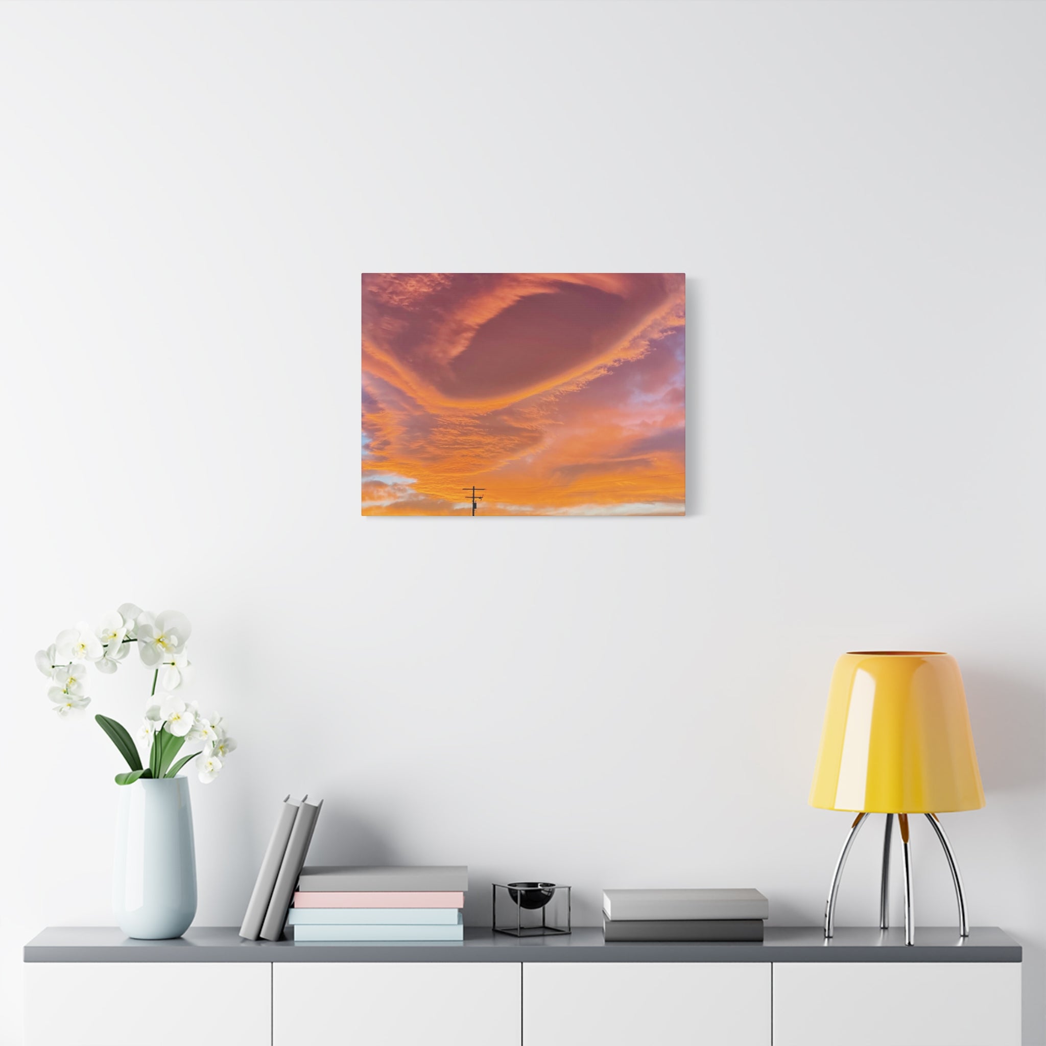Desert Sky Swirl Sunset Print — Dramatic High Desert Cloud Wall Art