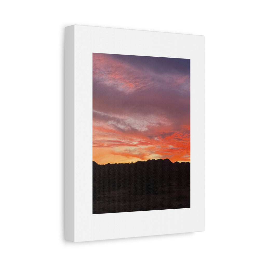 Lavender Desert Twilight Print — Mojave Sunset Mountain Range Wall Art