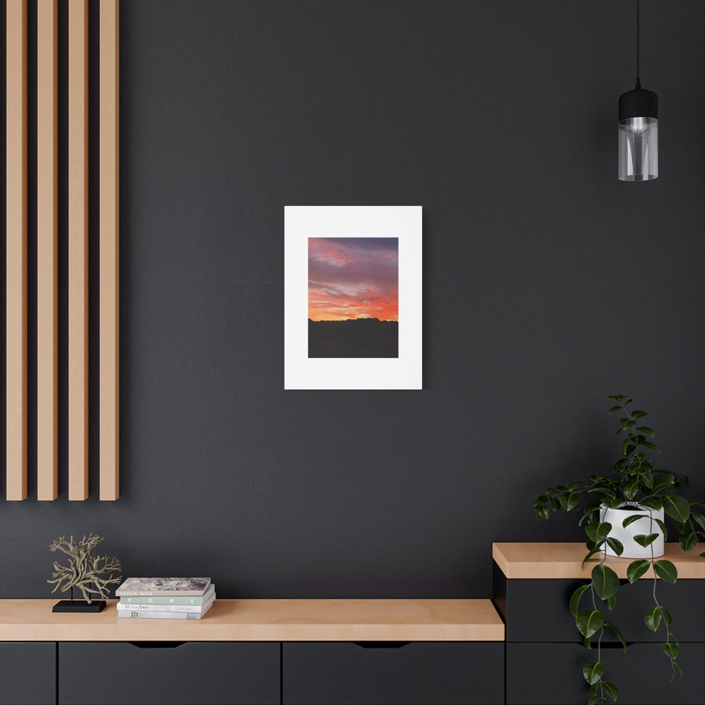Lavender Desert Twilight Print — Mojave Sunset Mountain Range Wall Art