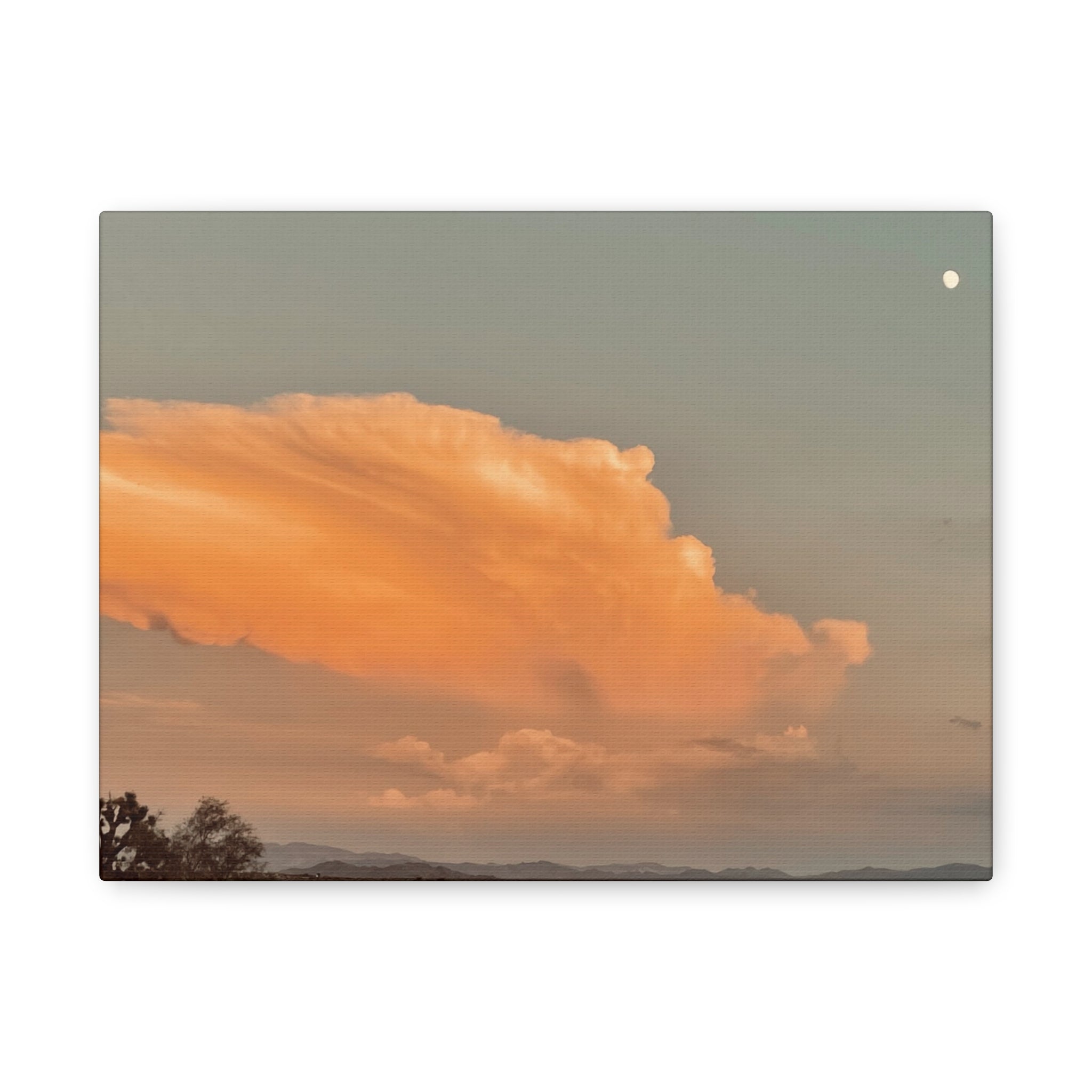 Mojave Thunderhead Wide Landscape Print — Moon Desert Storm Cloud Wall Art