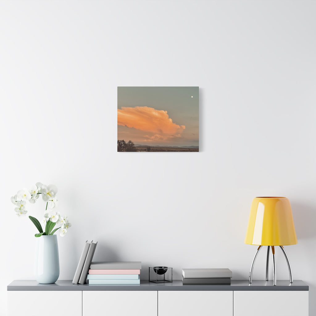 Mojave Thunderhead Wide Landscape Print — Moon Desert Storm Cloud Wall Art