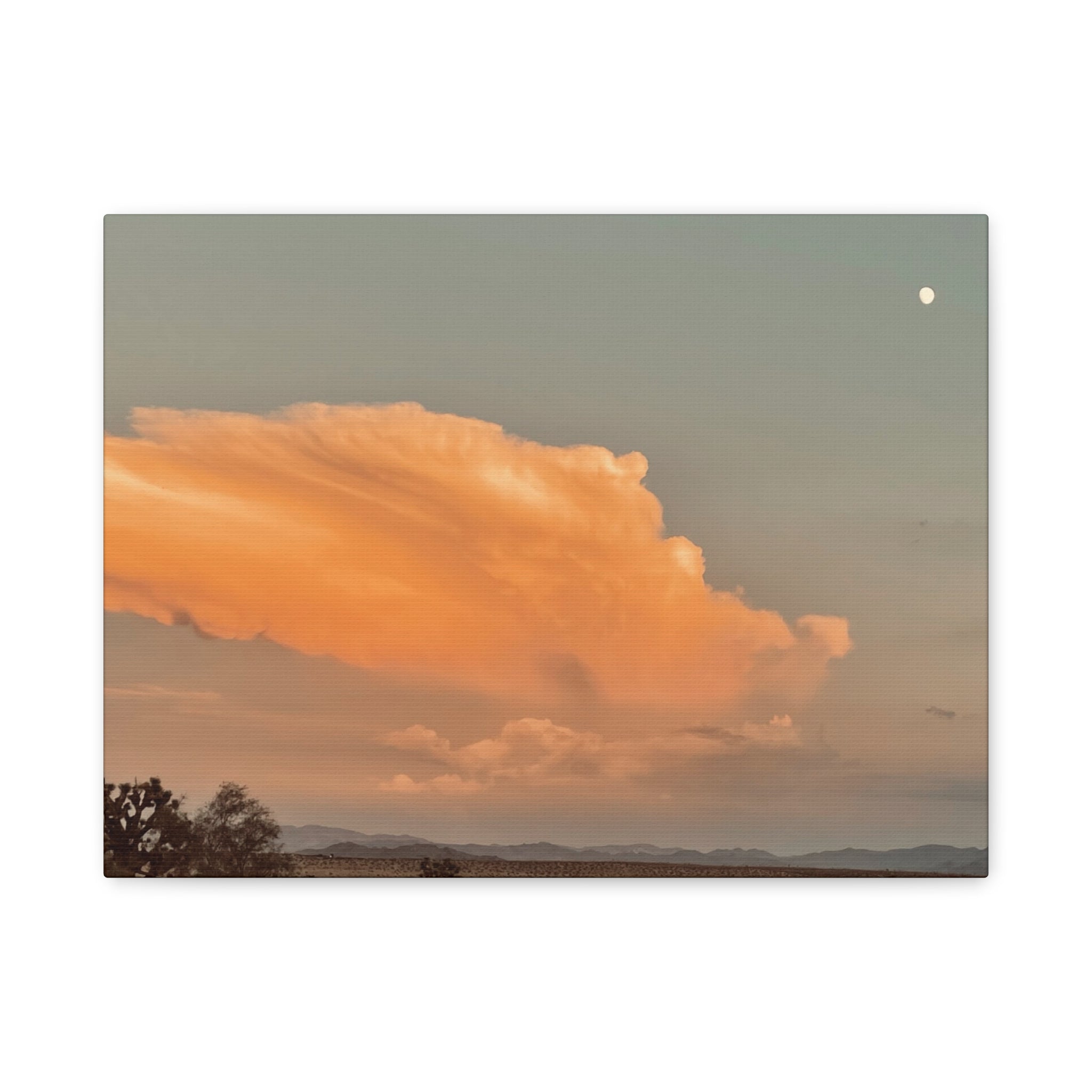 Mojave Thunderhead Wide Landscape Print — Moon Desert Storm Cloud Wall Art