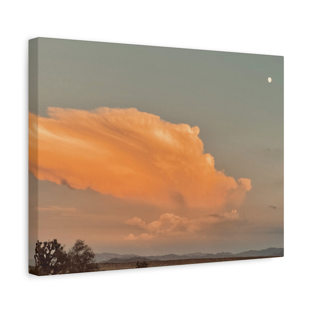 Mojave Thunderhead Wide Landscape Print — Moon Desert Storm Cloud Wall Art