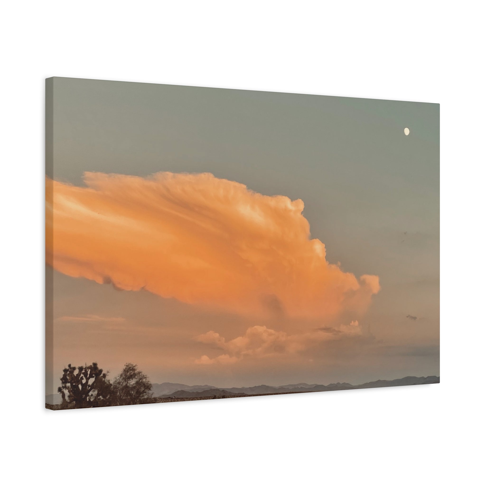 Mojave Thunderhead Wide Landscape Print — Moon Desert Storm Cloud Wall Art
