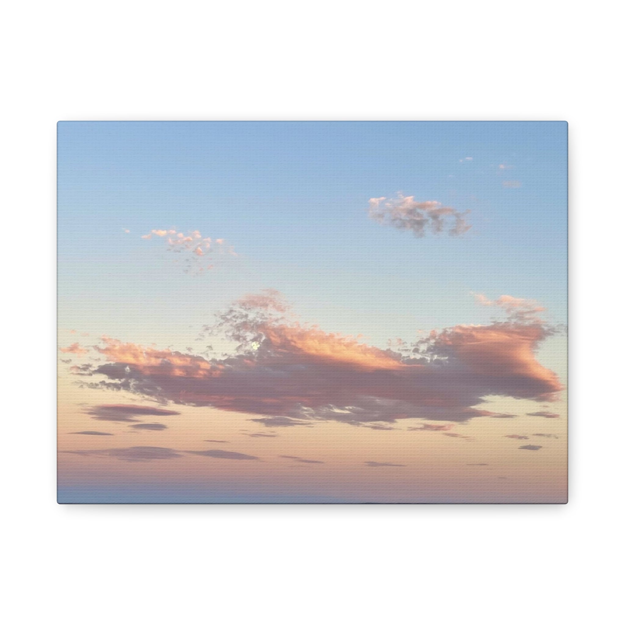 Mojave Moonrise Pastel Clouds Print — Wide Desert Landscape Wall Art