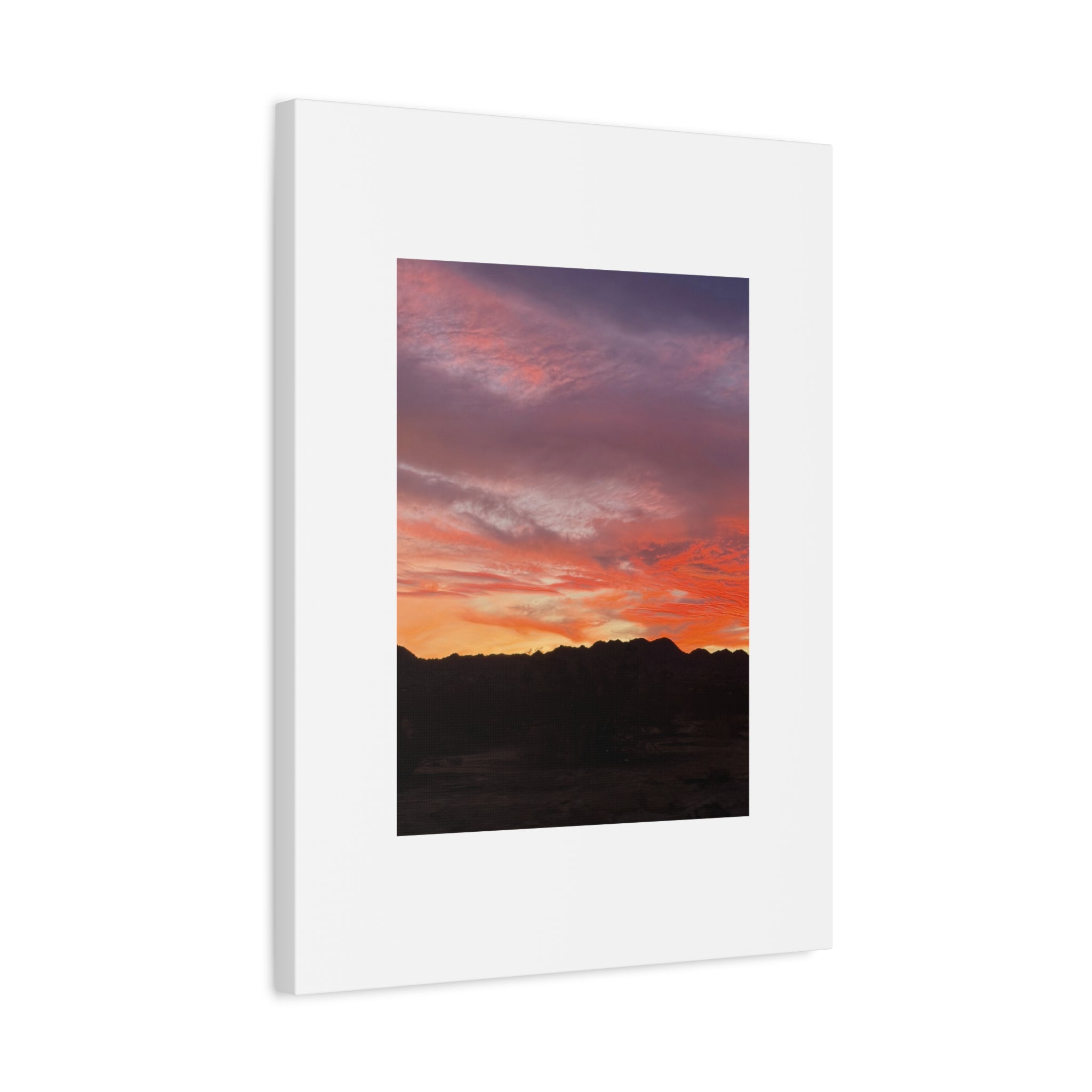 Lavender Desert Twilight Print — Mojave Sunset Mountain Range Wall Art