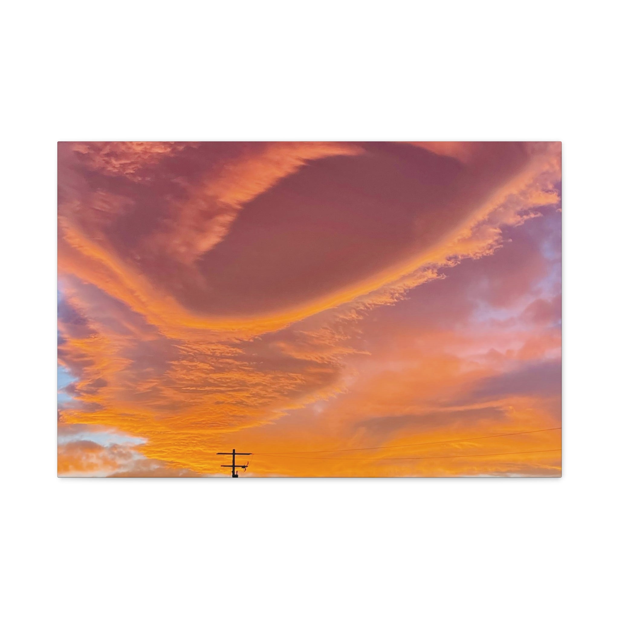Desert Sky Swirl Sunset Print — Dramatic High Desert Cloud Wall Art