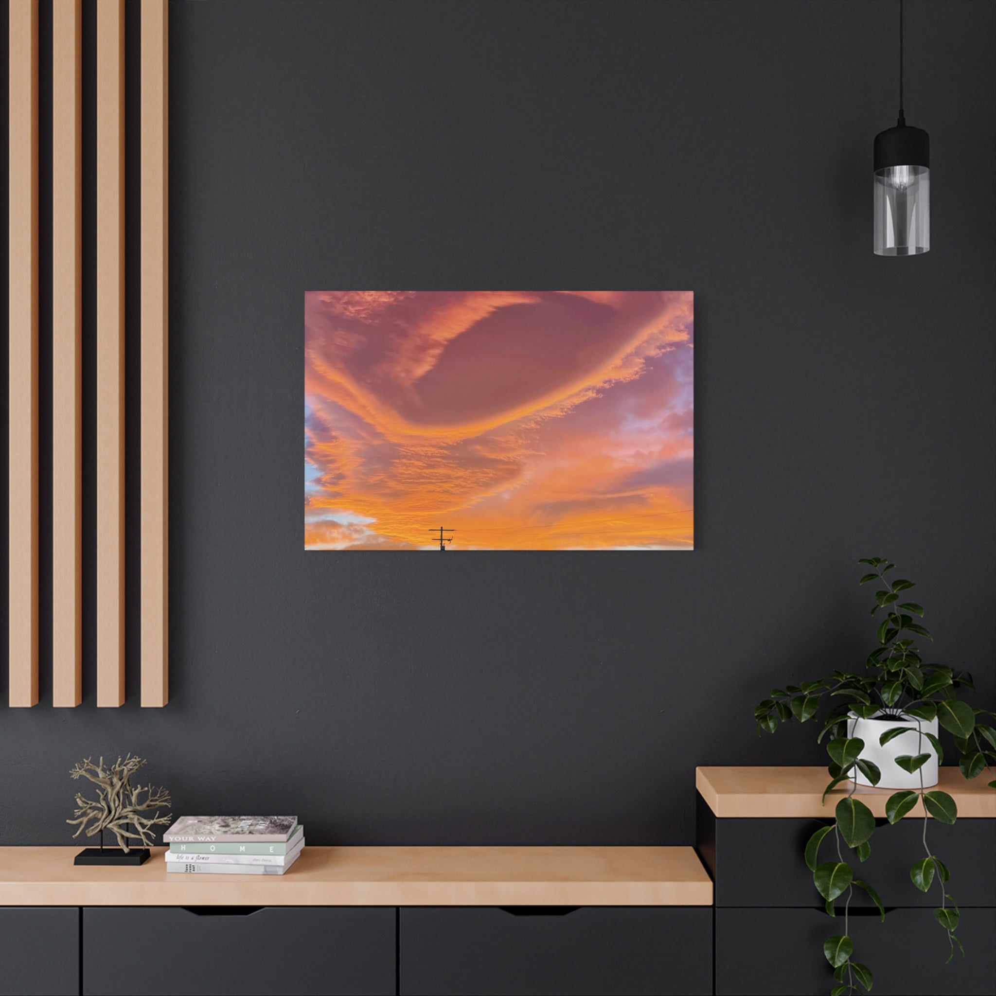 Desert Sky Swirl Sunset Print — Dramatic High Desert Cloud Wall Art