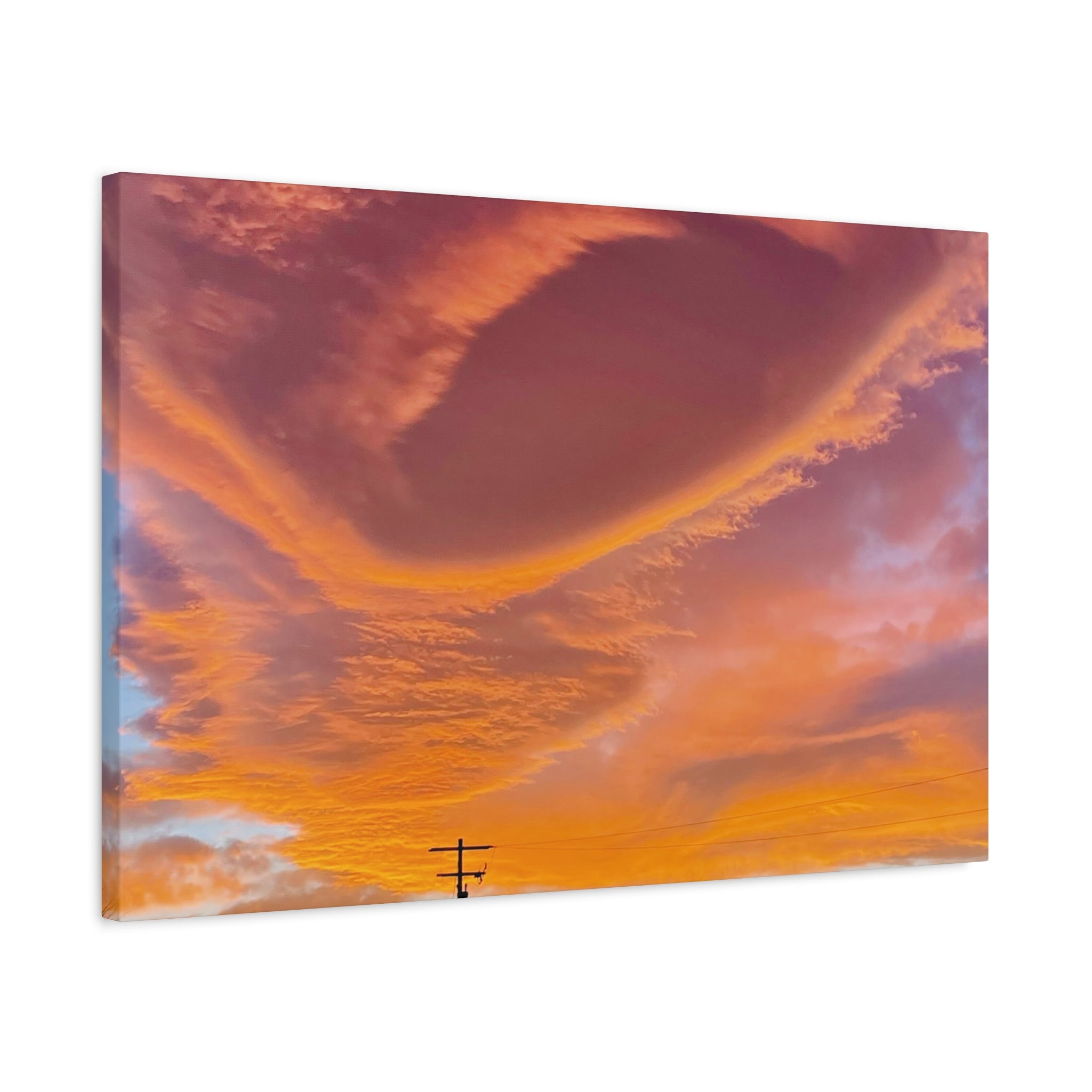 Desert Sky Swirl Sunset Print — Dramatic High Desert Cloud Wall Art