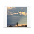 Desert Storm Light Print — Sunlit Mountains Rain Cloud Photography Wall Art
