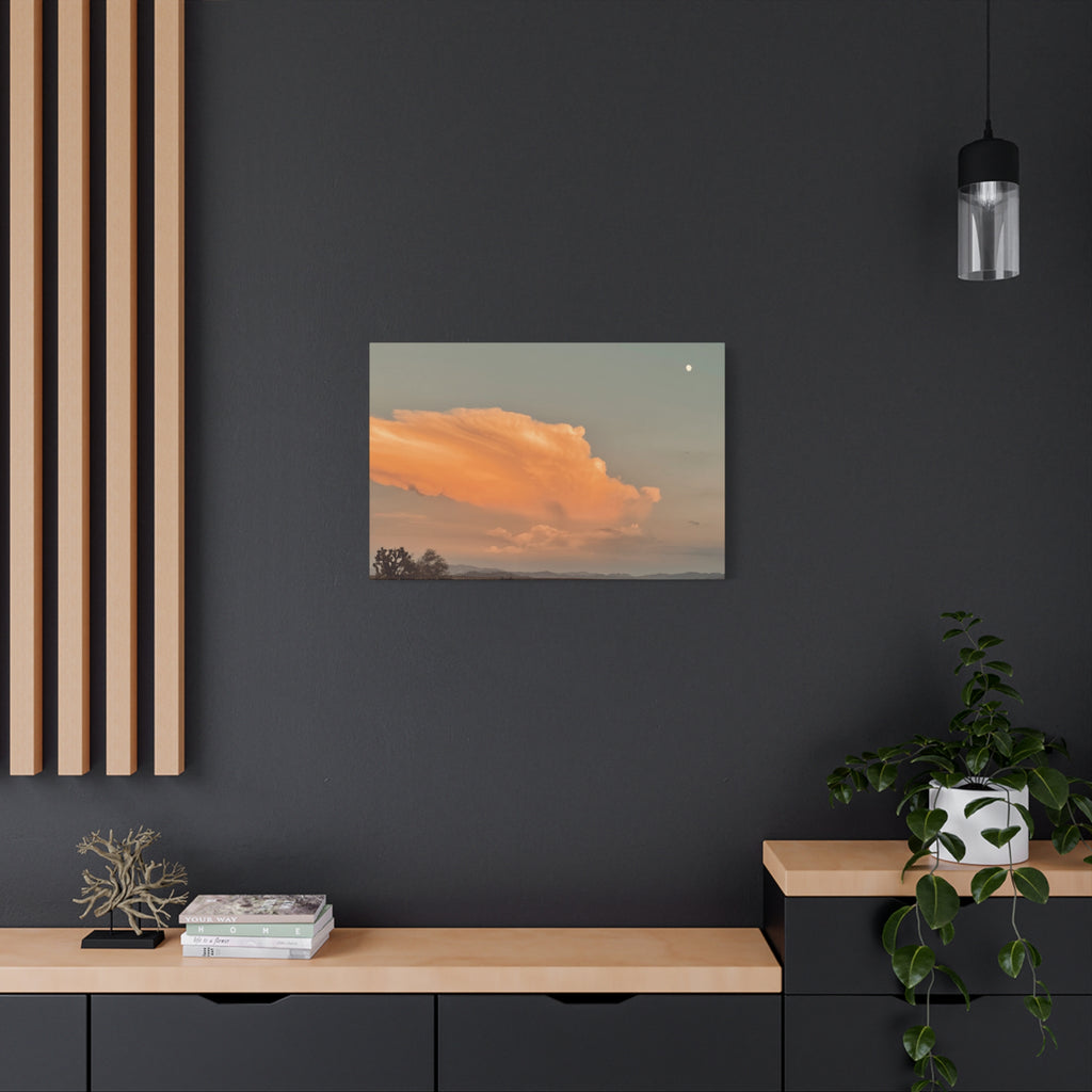 Mojave Thunderhead Wide Landscape Print — Moon Desert Storm Cloud Wall Art