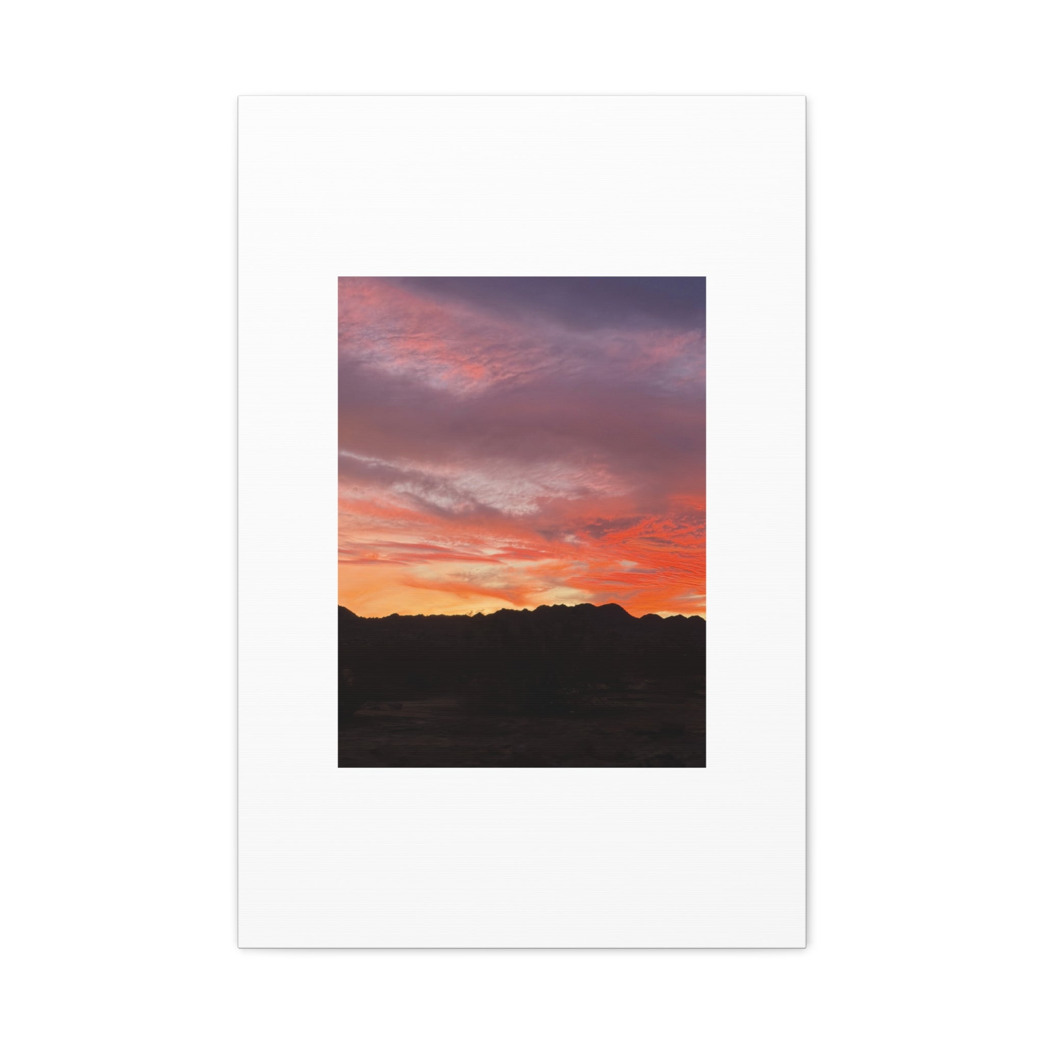 Lavender Desert Twilight Print — Mojave Sunset Mountain Range Wall Art