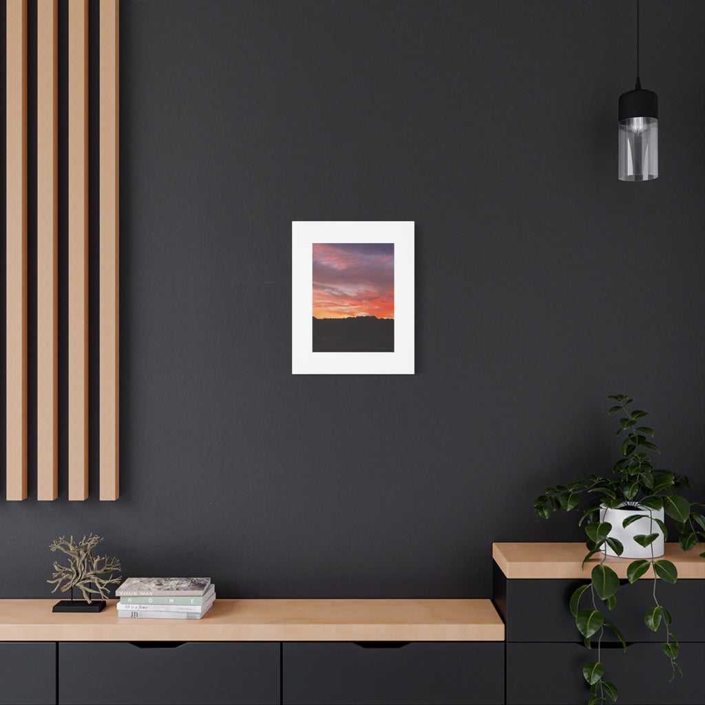 Lavender Desert Twilight Print — Mojave Sunset Mountain Range Wall Art