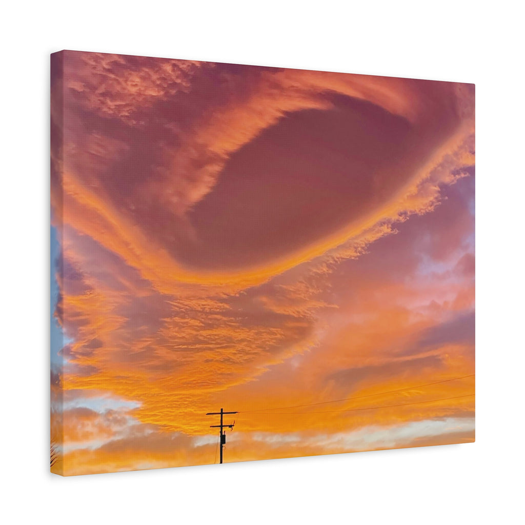 Desert Sky Swirl Sunset Print — Dramatic High Desert Cloud Wall Art