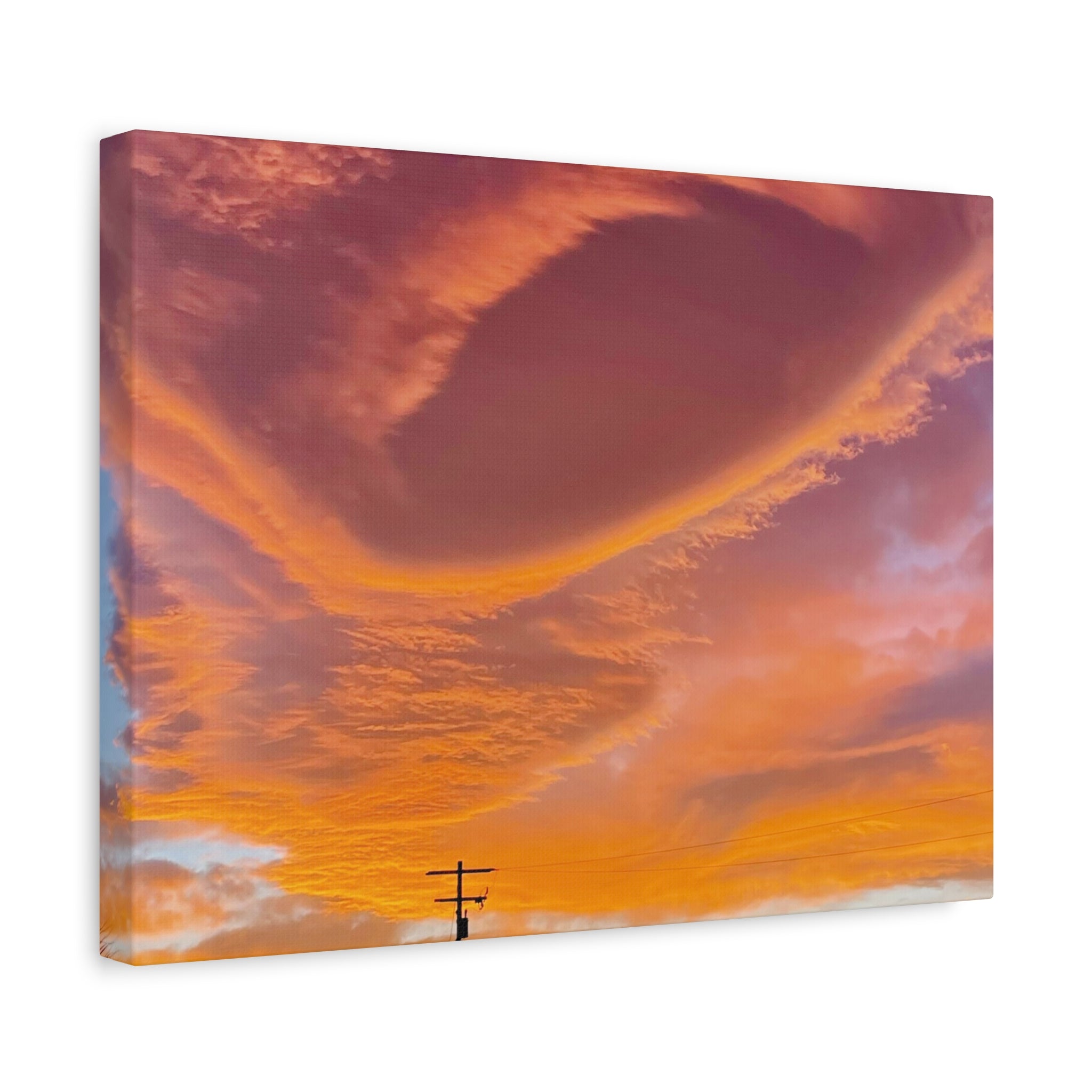Desert Sky Swirl Sunset Print — Dramatic High Desert Cloud Wall Art