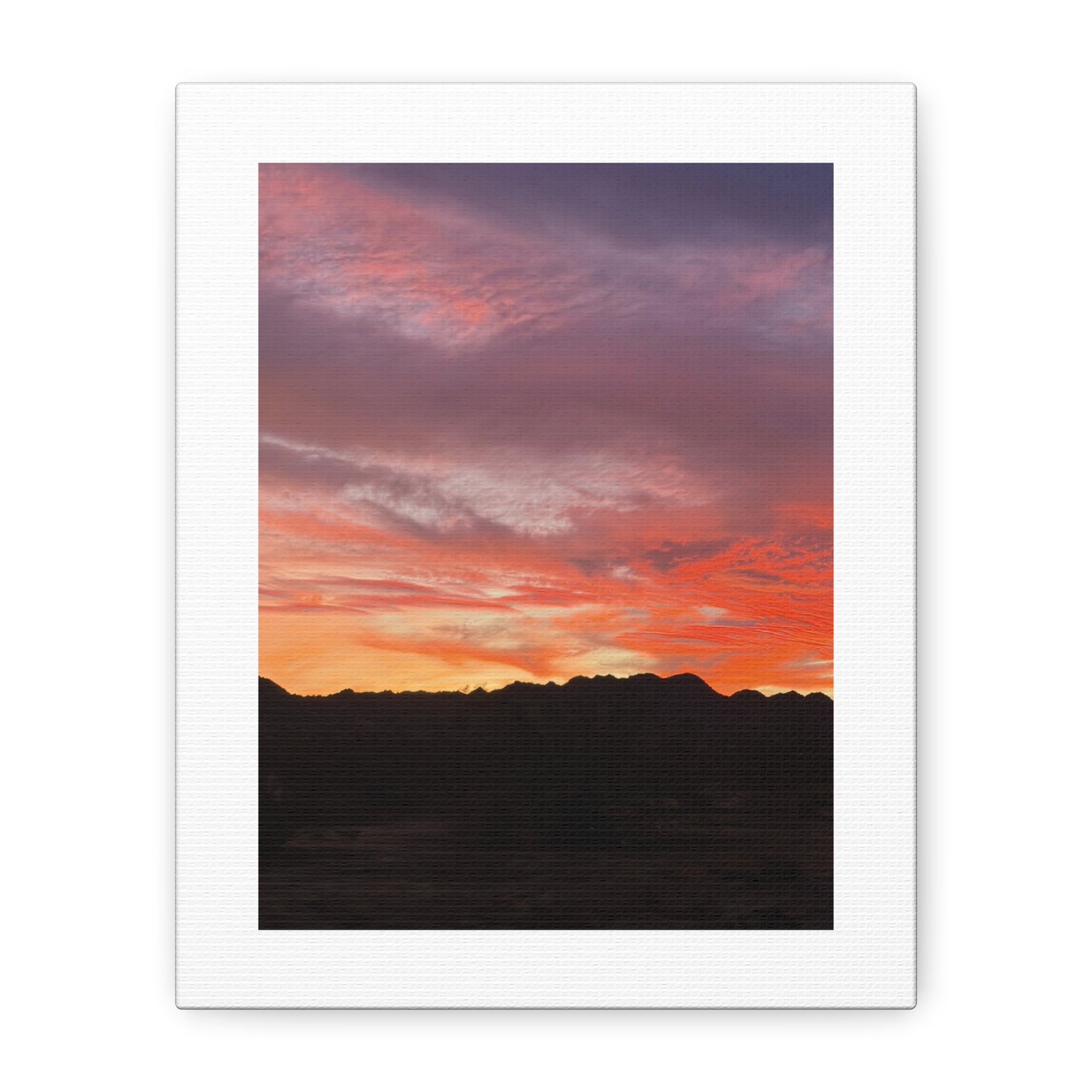 Lavender Desert Twilight Print — Mojave Sunset Mountain Range Wall Art