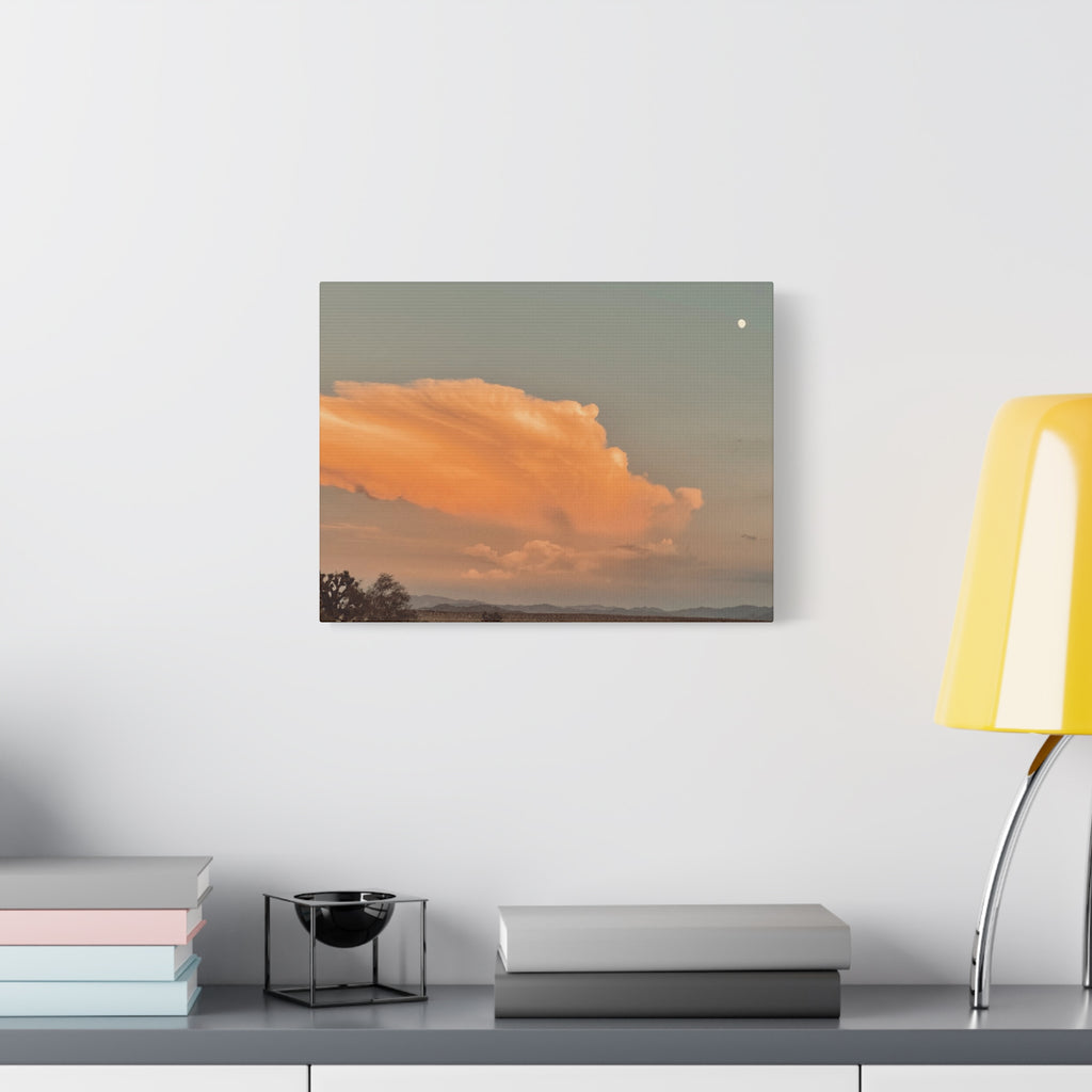 Mojave Thunderhead Wide Landscape Print — Moon Desert Storm Cloud Wall Art