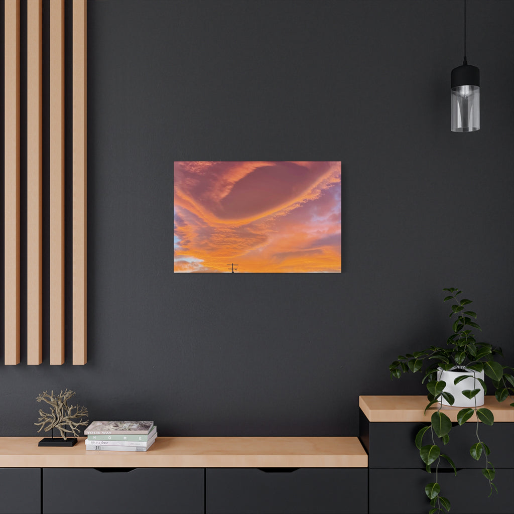 Desert Sky Swirl Sunset Print — Dramatic High Desert Cloud Wall Art