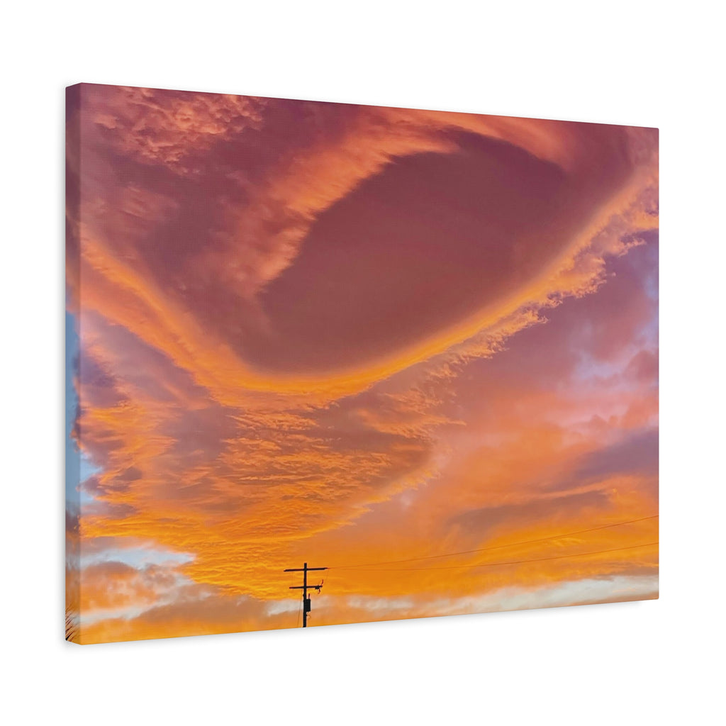 Desert Sky Swirl Sunset Print — Dramatic High Desert Cloud Wall Art