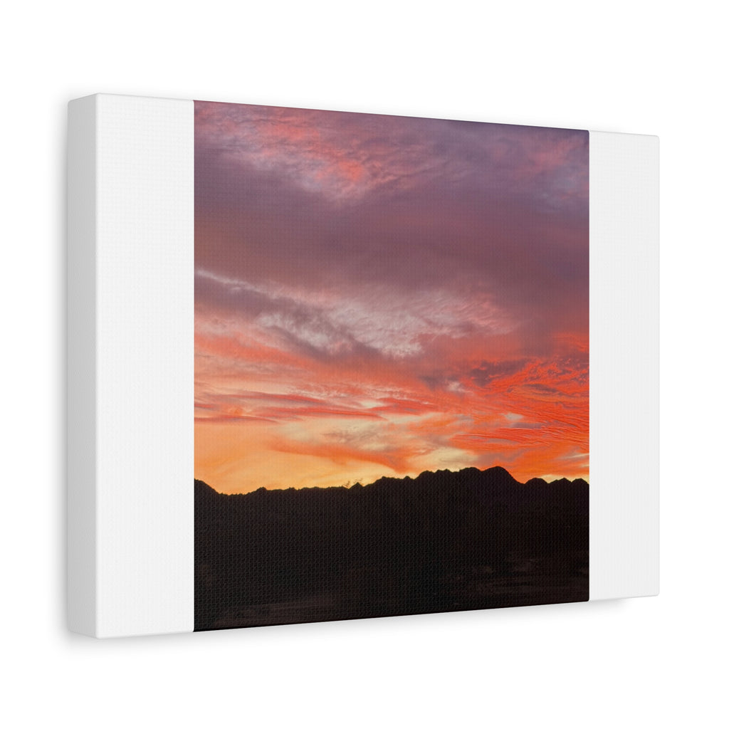 Lavender Desert Twilight Print — Mojave Sunset Mountain Range Wall Art