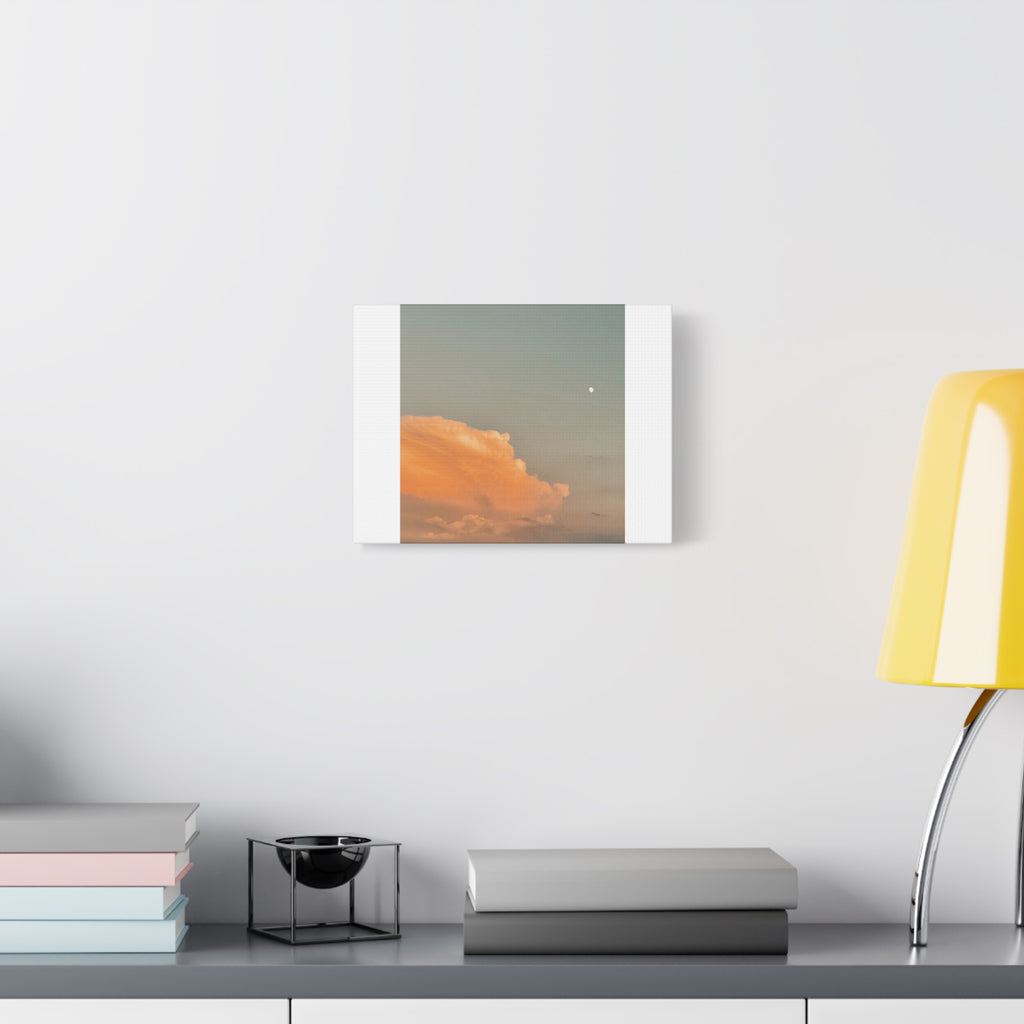 Desert Thunderhead Moonrise Print — Peach Cloud Mojave Sky Wall Art