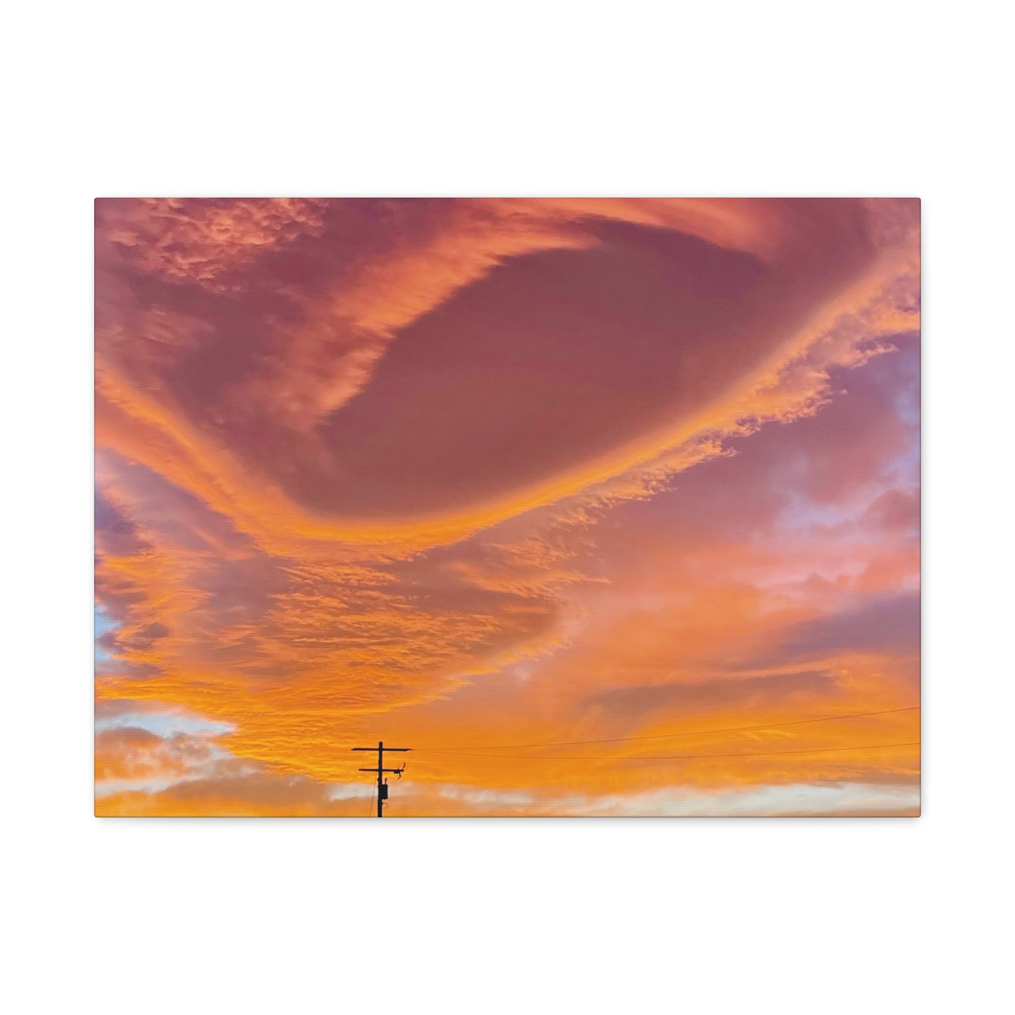 Desert Sky Swirl Sunset Print — Dramatic High Desert Cloud Wall Art