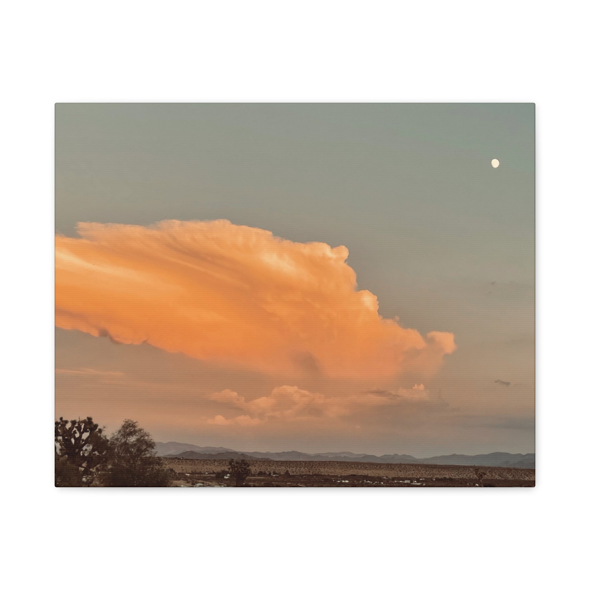 Mojave Thunderhead Wide Landscape Print — Moon Desert Storm Cloud Wall Art