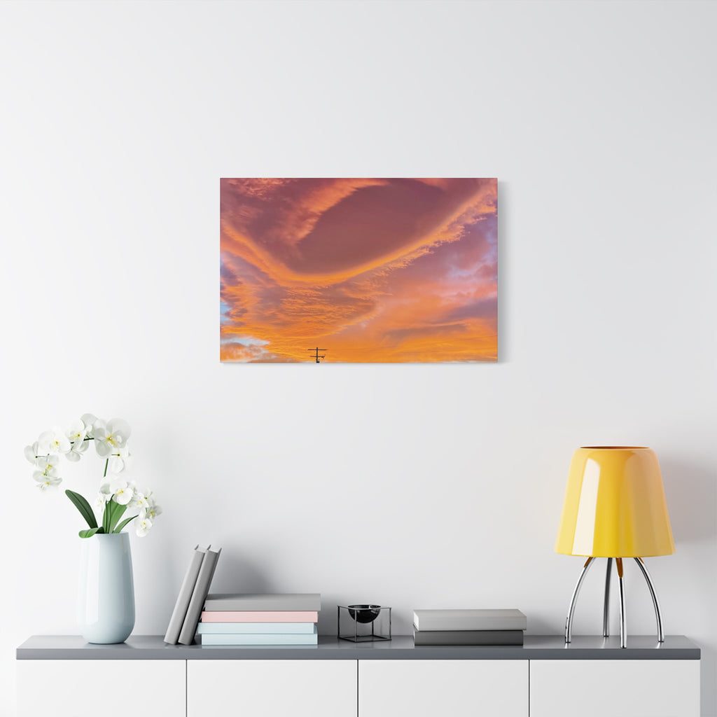 Desert Sky Swirl Sunset Print — Dramatic High Desert Cloud Wall Art
