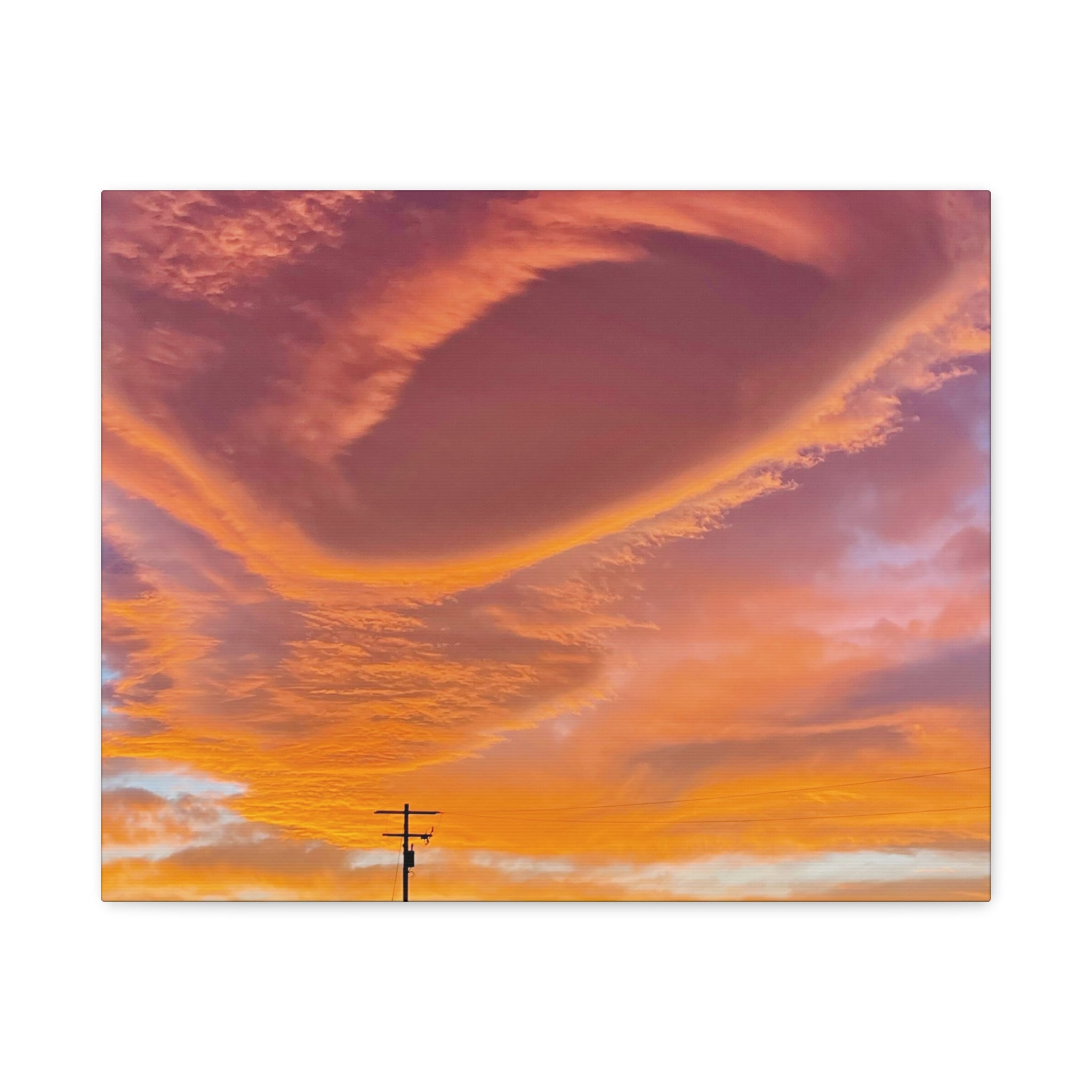 Desert Sky Swirl Sunset Print — Dramatic High Desert Cloud Wall Art