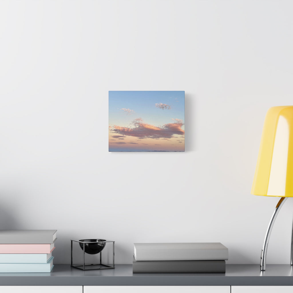 Mojave Moonrise Pastel Clouds Print — Wide Desert Landscape Wall Art