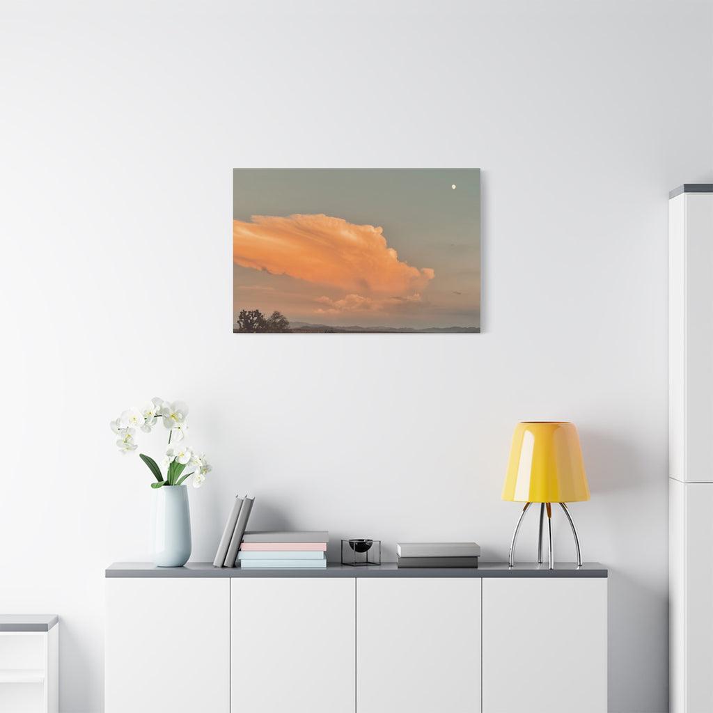 Mojave Thunderhead Wide Landscape Print — Moon Desert Storm Cloud Wall Art