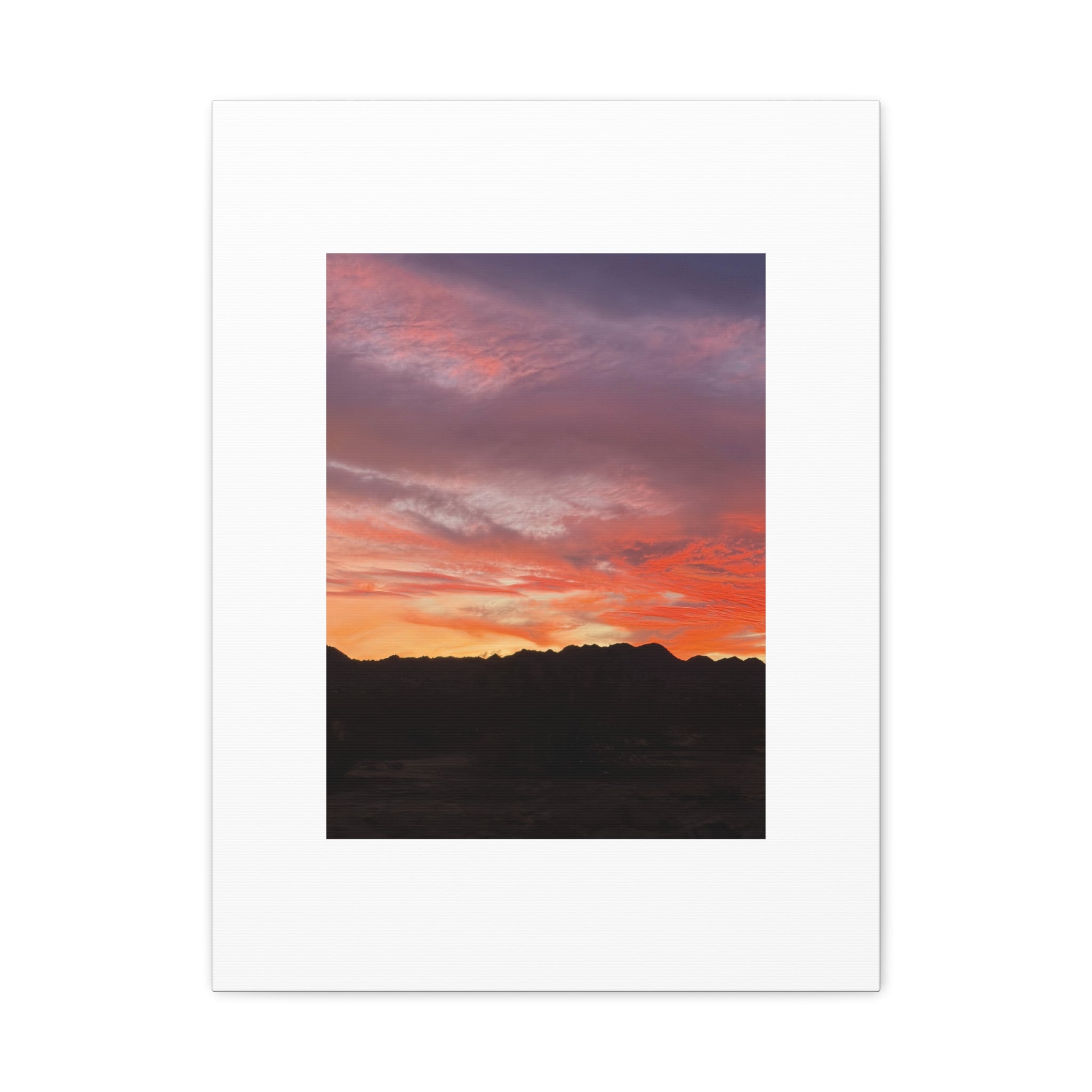 Lavender Desert Twilight Print — Mojave Sunset Mountain Range Wall Art