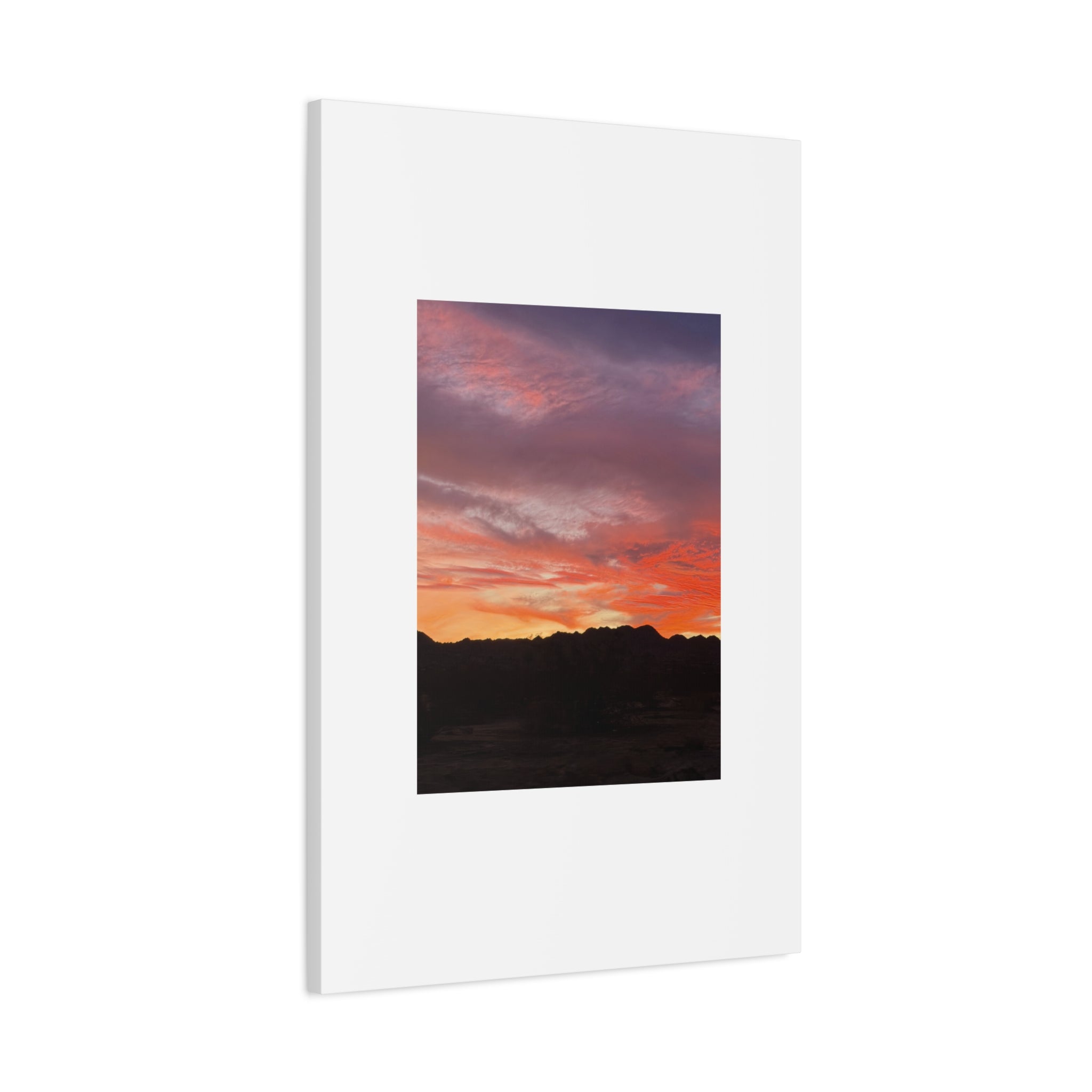 Lavender Desert Twilight Print — Mojave Sunset Mountain Range Wall Art
