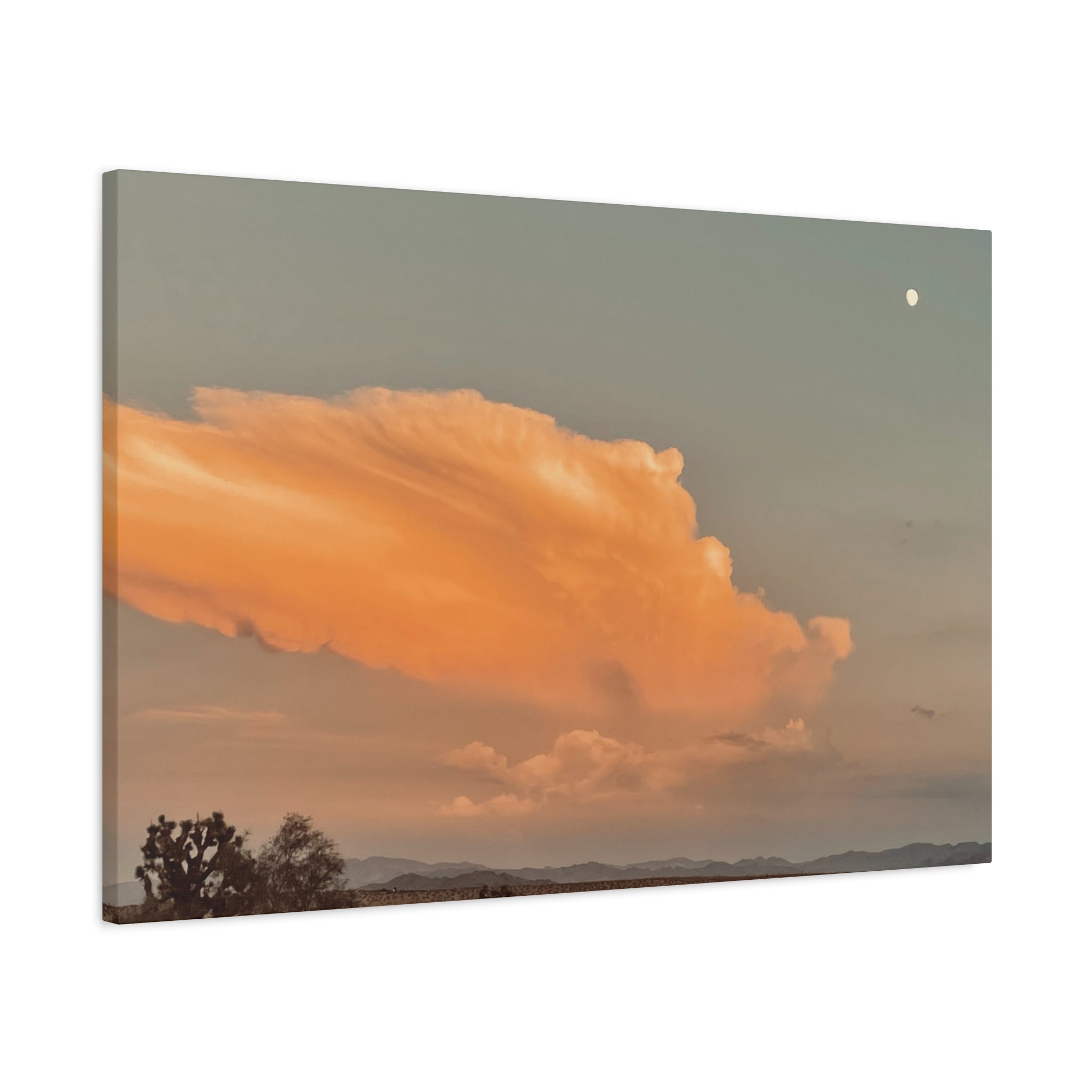 Mojave Thunderhead Wide Landscape Print — Moon Desert Storm Cloud Wall Art
