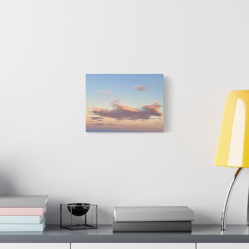 Mojave Moonrise Pastel Clouds Print — Wide Desert Landscape Wall Art