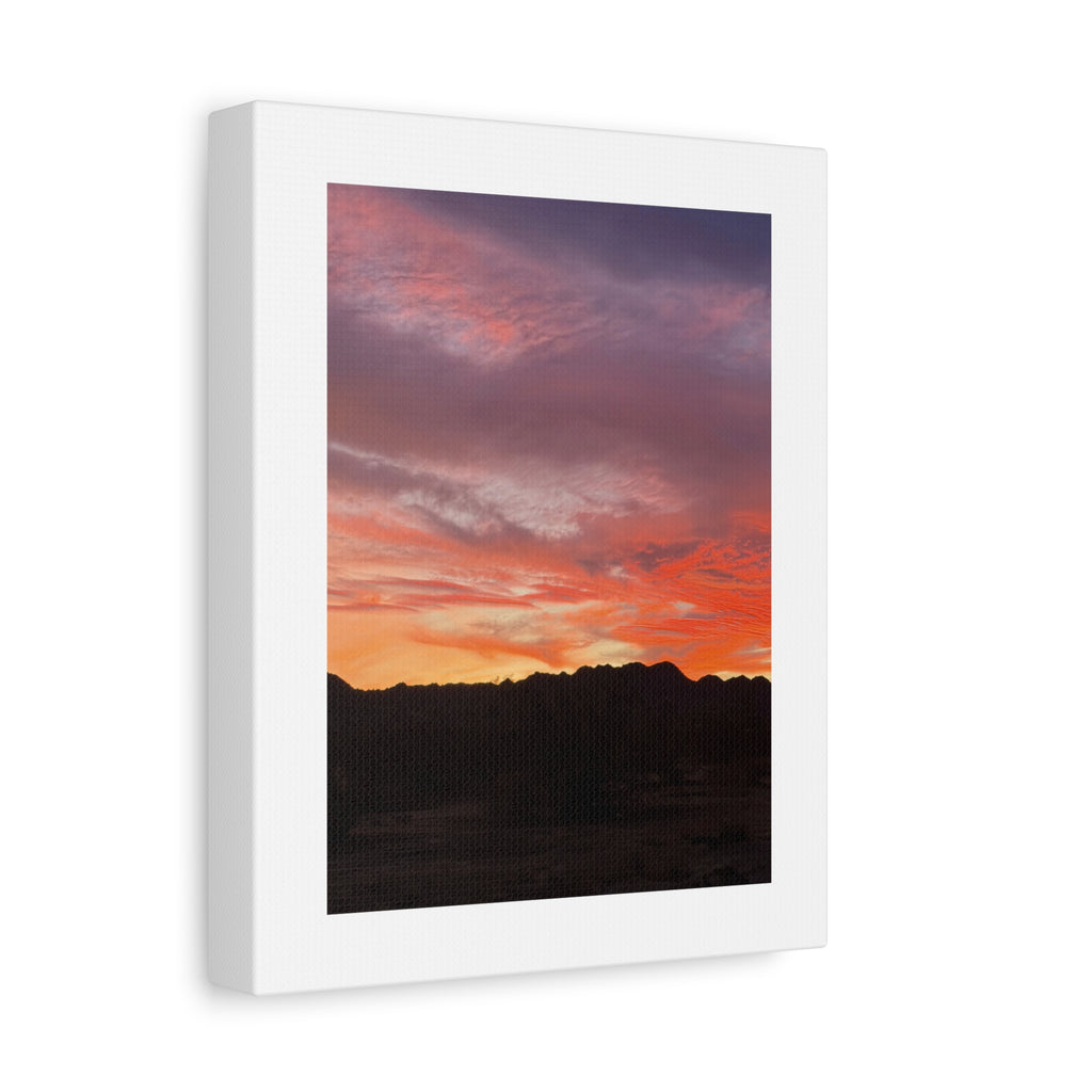 Lavender Desert Twilight Print — Mojave Sunset Mountain Range Wall Art