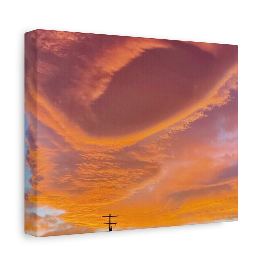 Desert Sky Swirl Sunset Print — Dramatic High Desert Cloud Wall Art