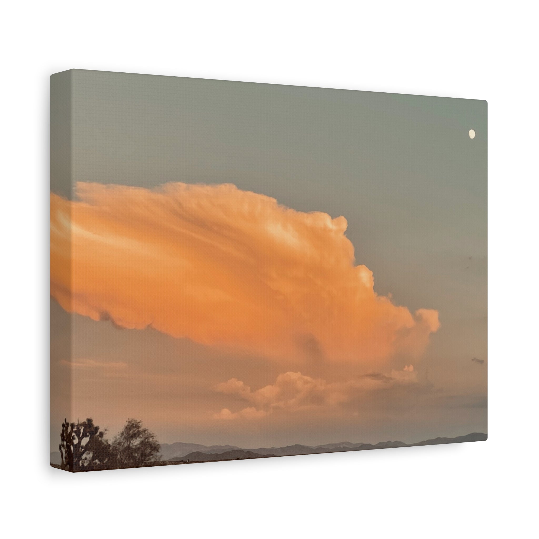 Mojave Thunderhead Wide Landscape Print — Moon Desert Storm Cloud Wall Art
