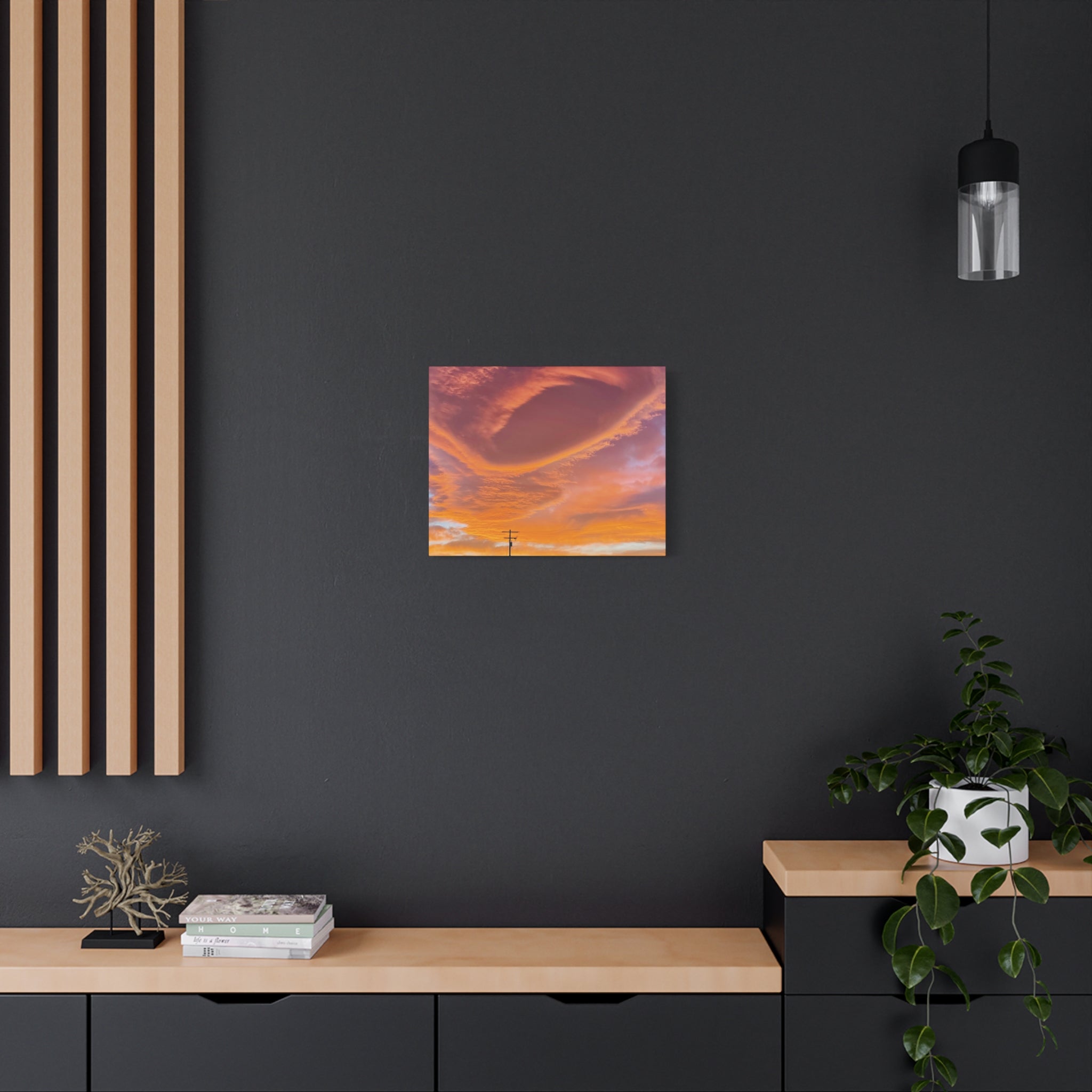 Desert Sky Swirl Sunset Print — Dramatic High Desert Cloud Wall Art