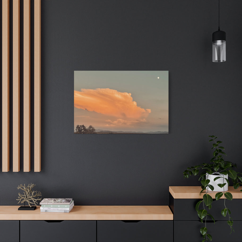 Mojave Thunderhead Wide Landscape Print — Moon Desert Storm Cloud Wall Art