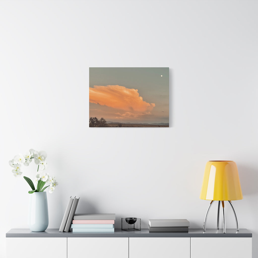 Mojave Thunderhead Wide Landscape Print — Moon Desert Storm Cloud Wall Art