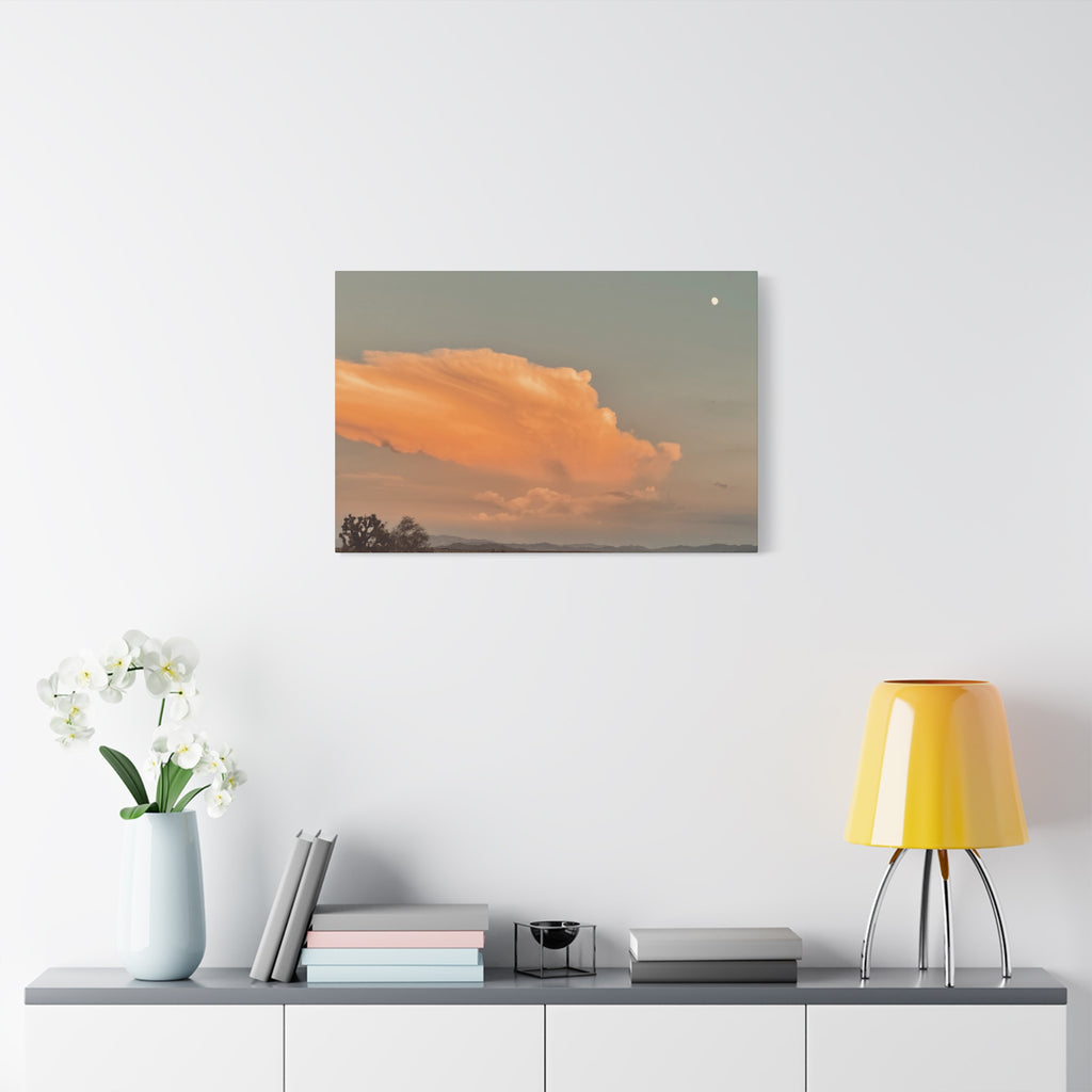 Mojave Thunderhead Wide Landscape Print — Moon Desert Storm Cloud Wall Art