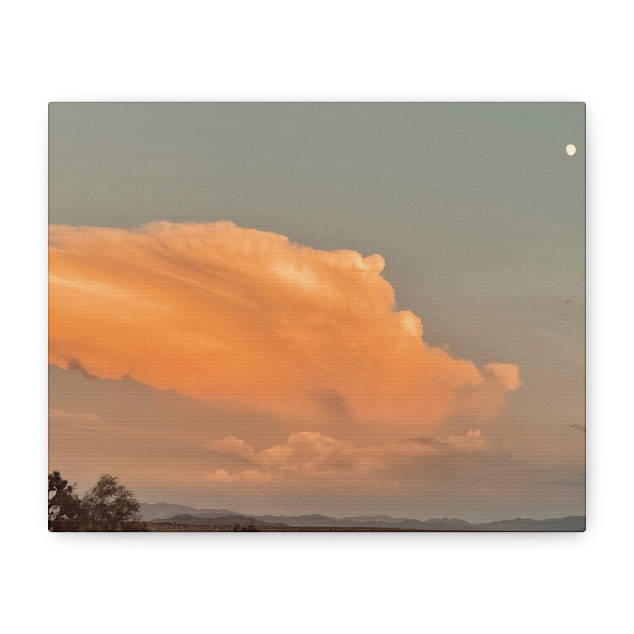 Mojave Thunderhead Wide Landscape Print — Moon Desert Storm Cloud Wall Art