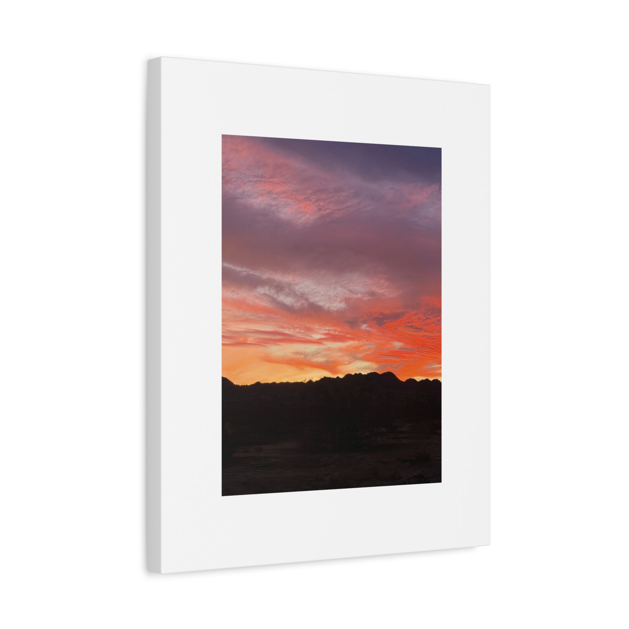 Lavender Desert Twilight Print — Mojave Sunset Mountain Range Wall Art