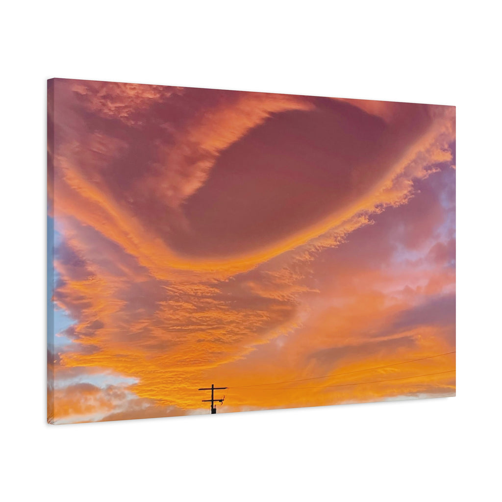 Desert Sky Swirl Sunset Print — Dramatic High Desert Cloud Wall Art