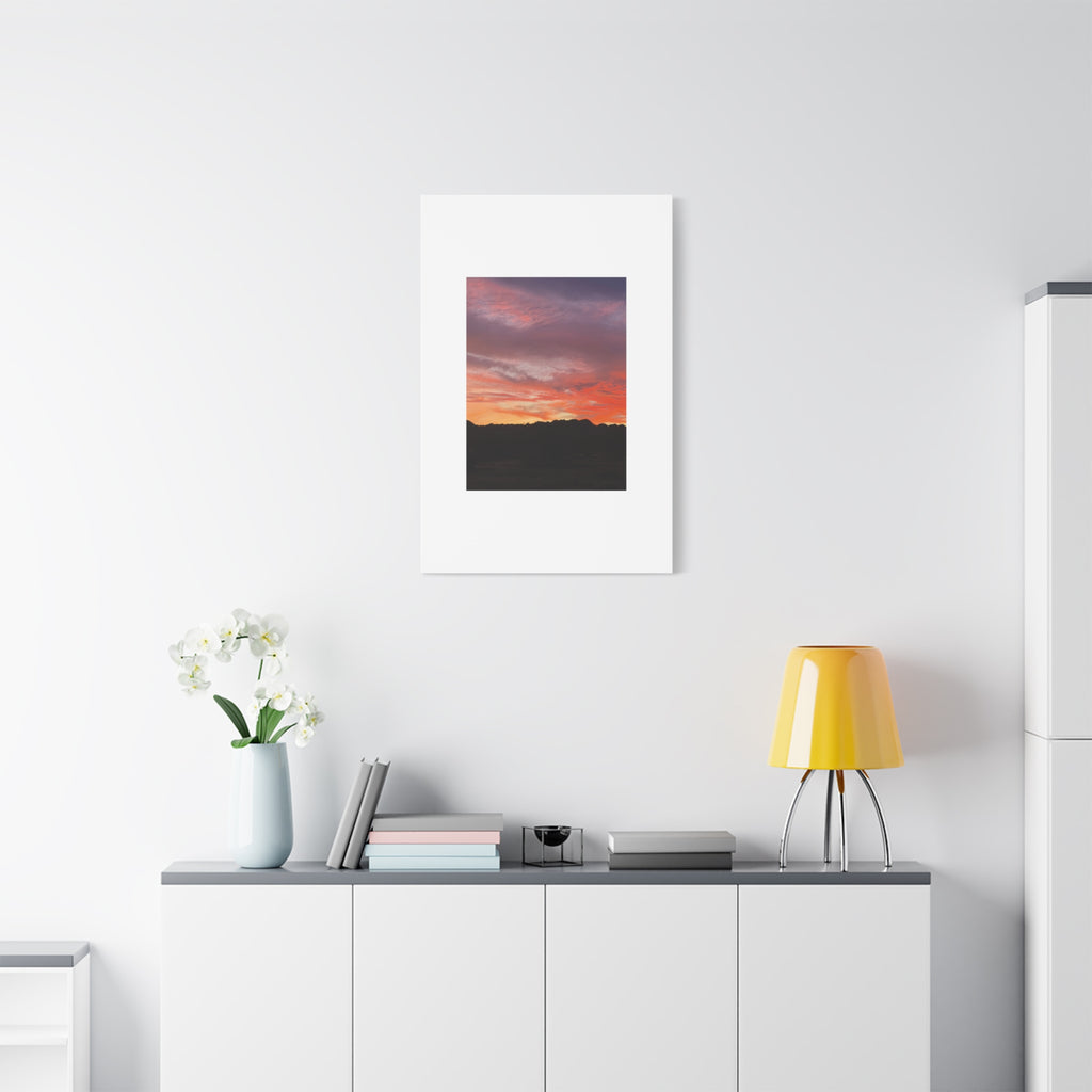 Lavender Desert Twilight Print — Mojave Sunset Mountain Range Wall Art